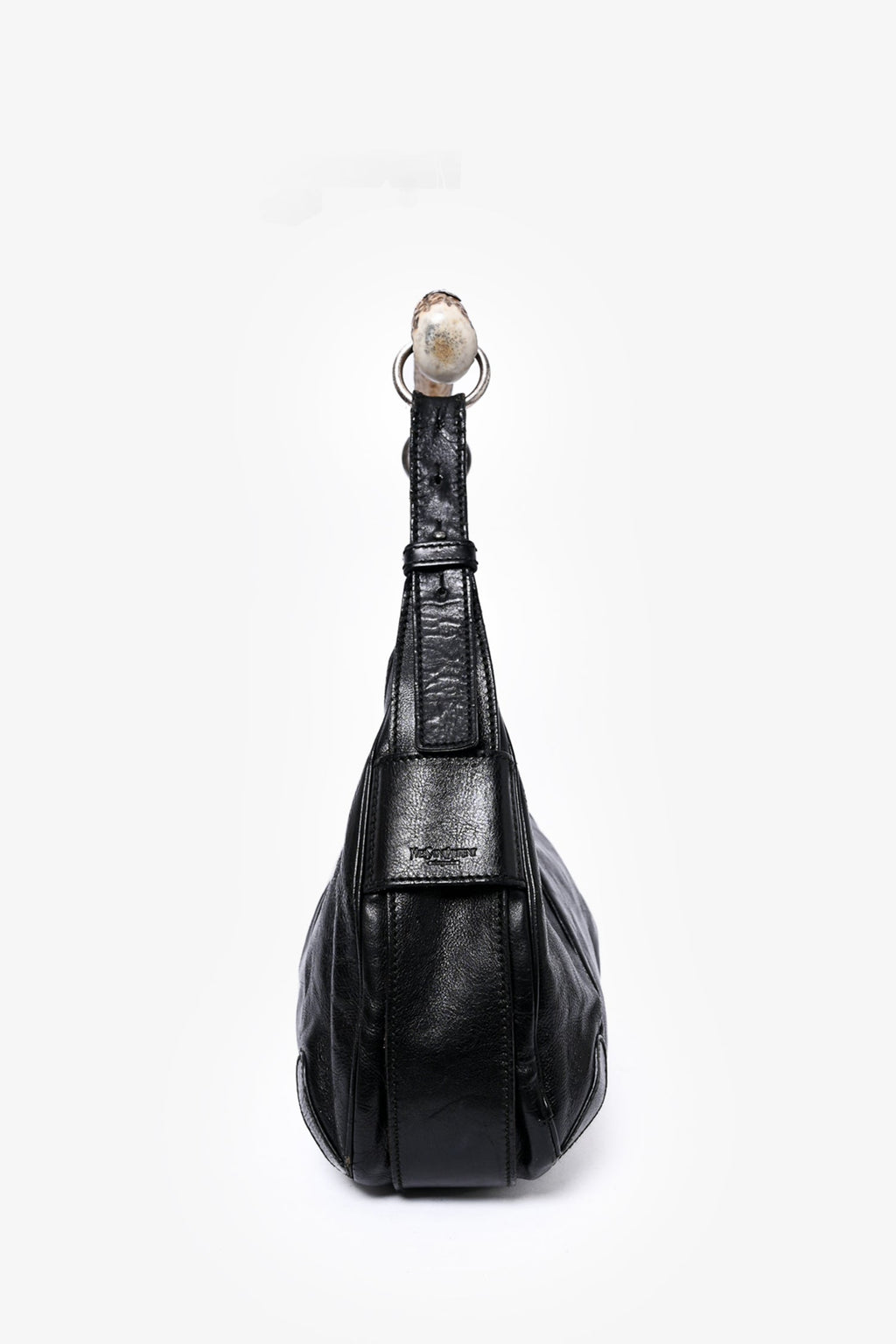 Saint Laurent Black Leather 'Mombasa' Bag