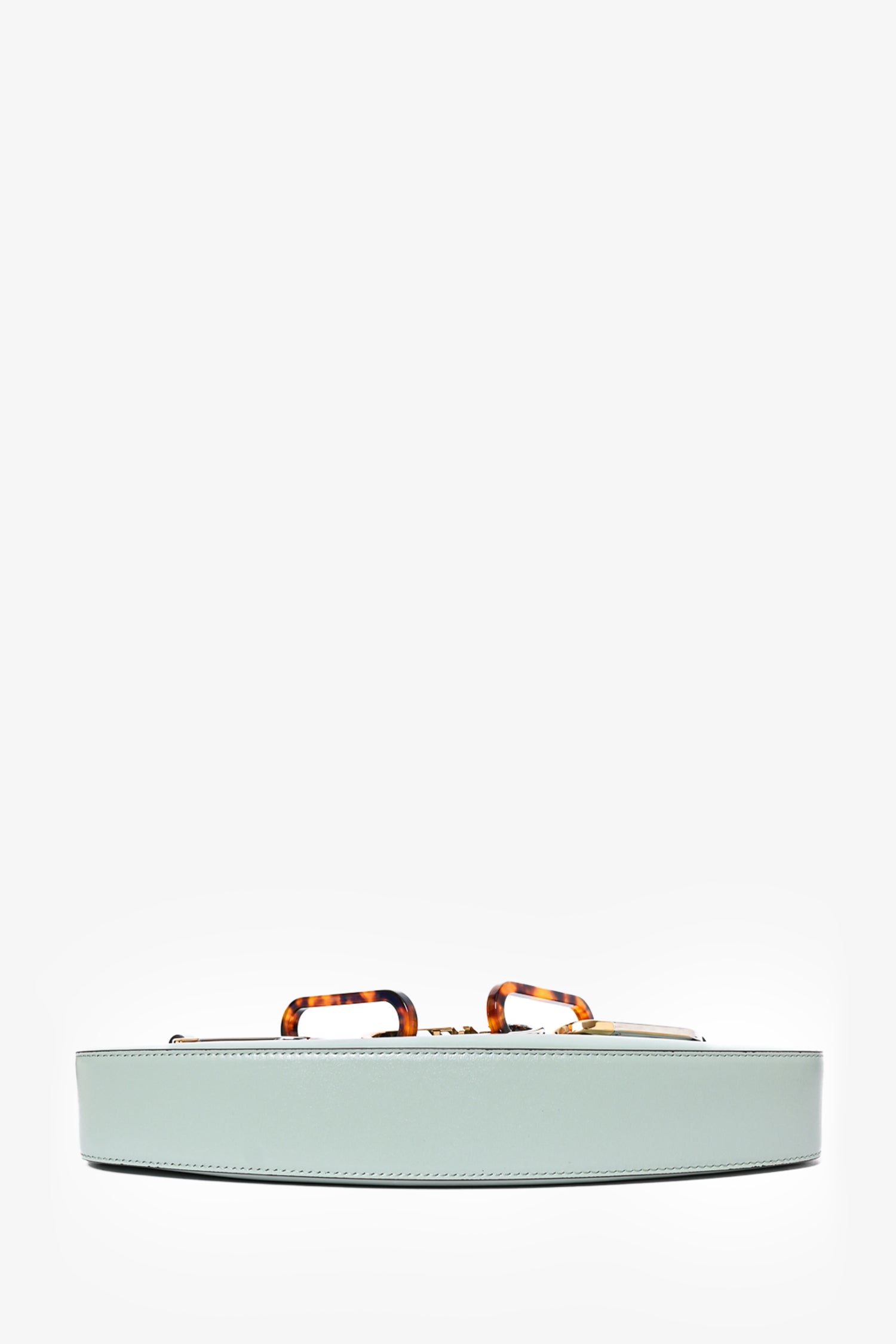 Fendi 2022 Mint Green Leather 'O'Lock Swing' Shoulder Bag
