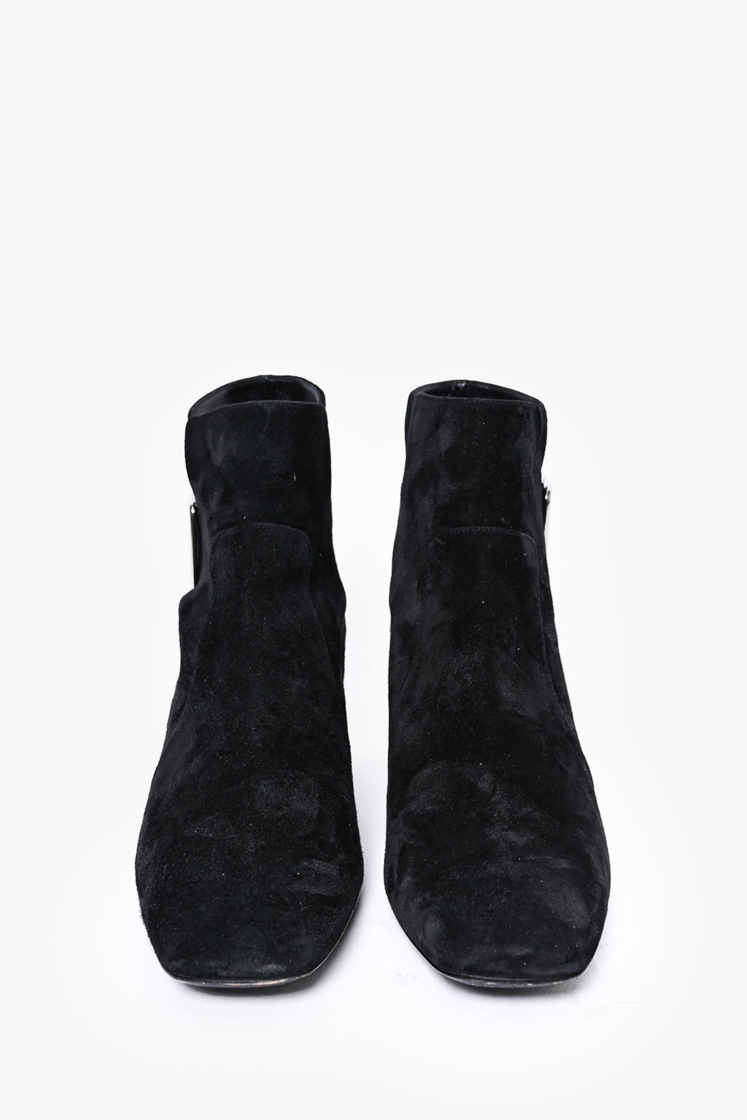 Roger Vivier Black Suede Ankle Booties Size 35.5