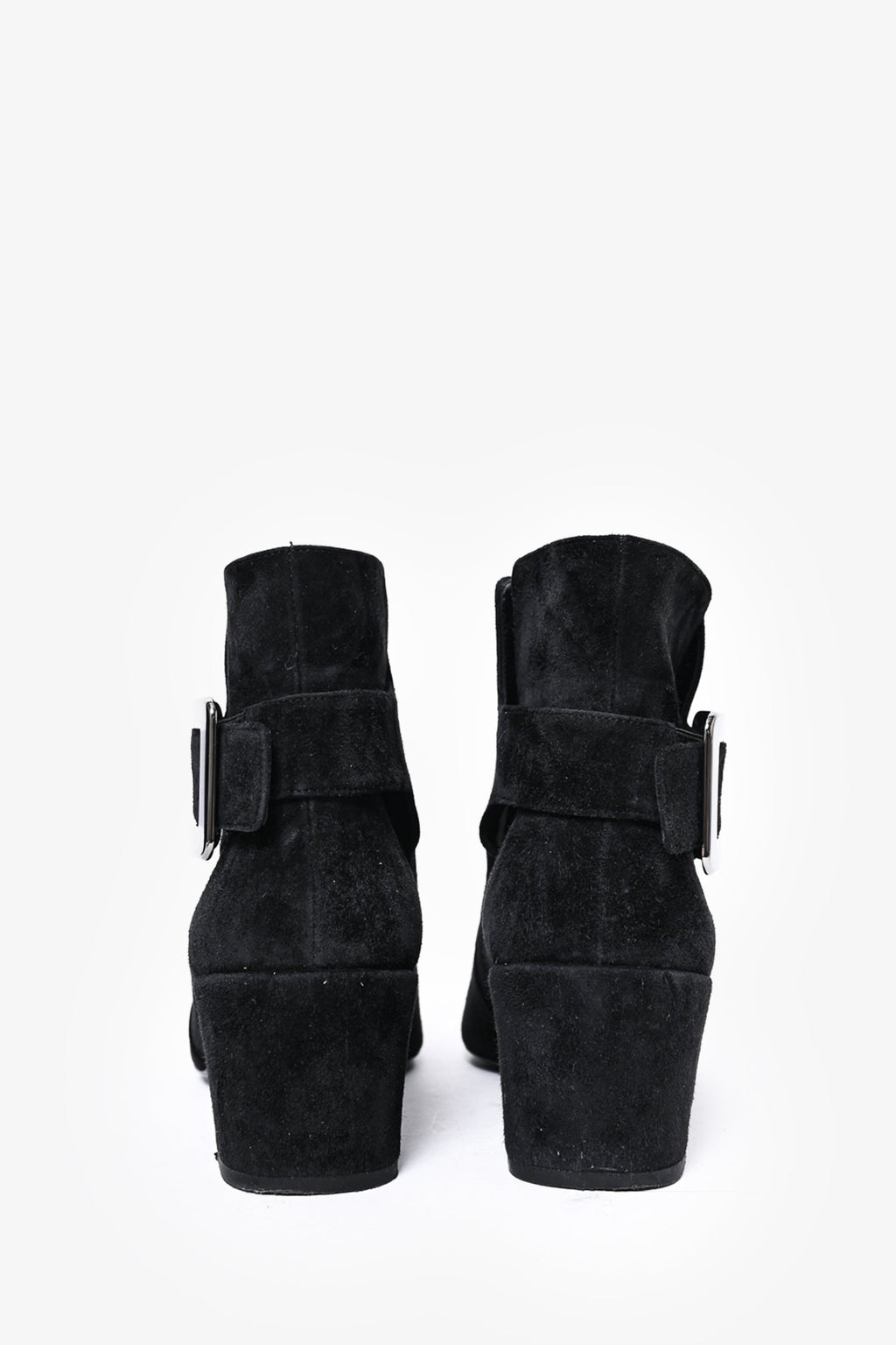 Roger Vivier Black Suede Ankle Booties Size 35.5