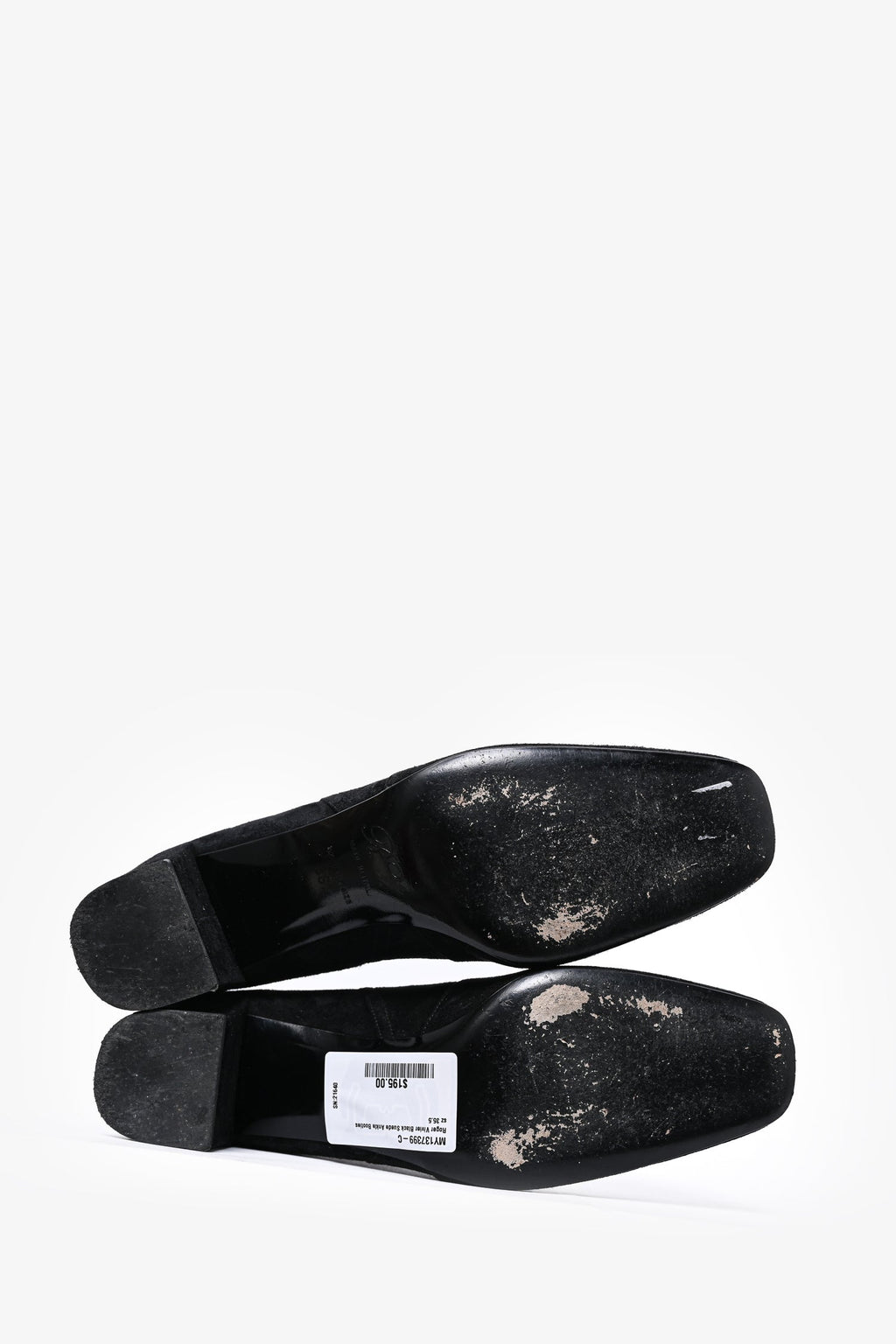 Roger Vivier Black Suede Ankle Booties Size 35.5
