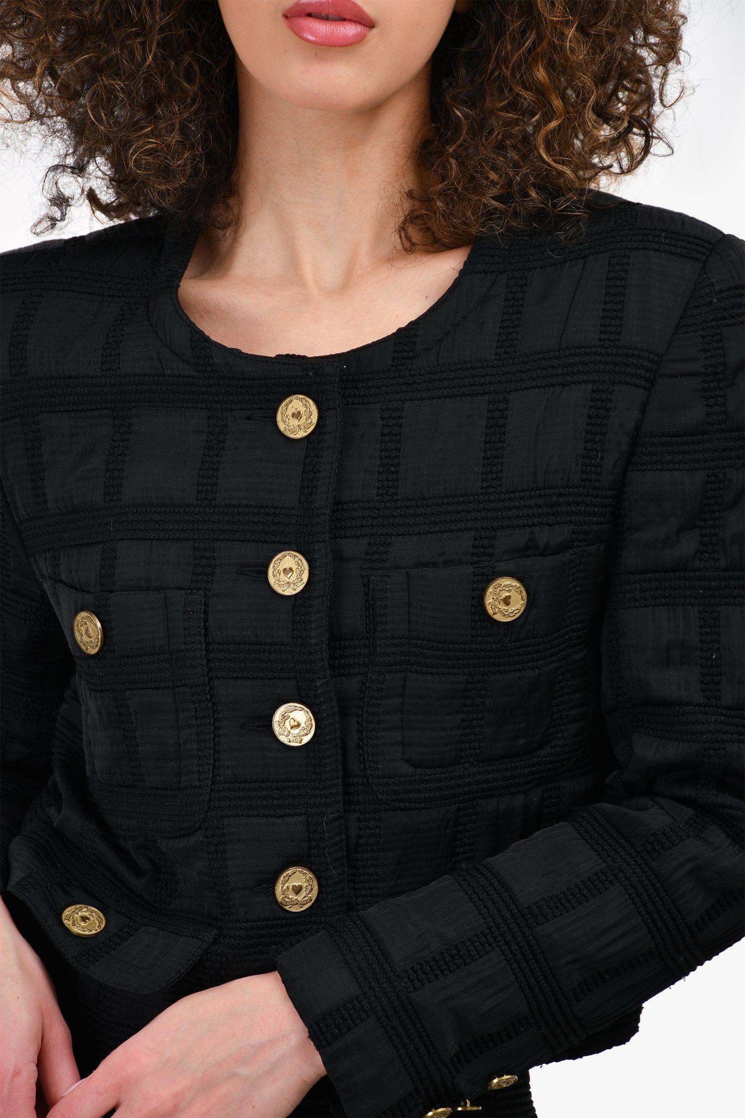 Moschino Cheap and Chic Black Blazer + Skirt Set Size 10 US