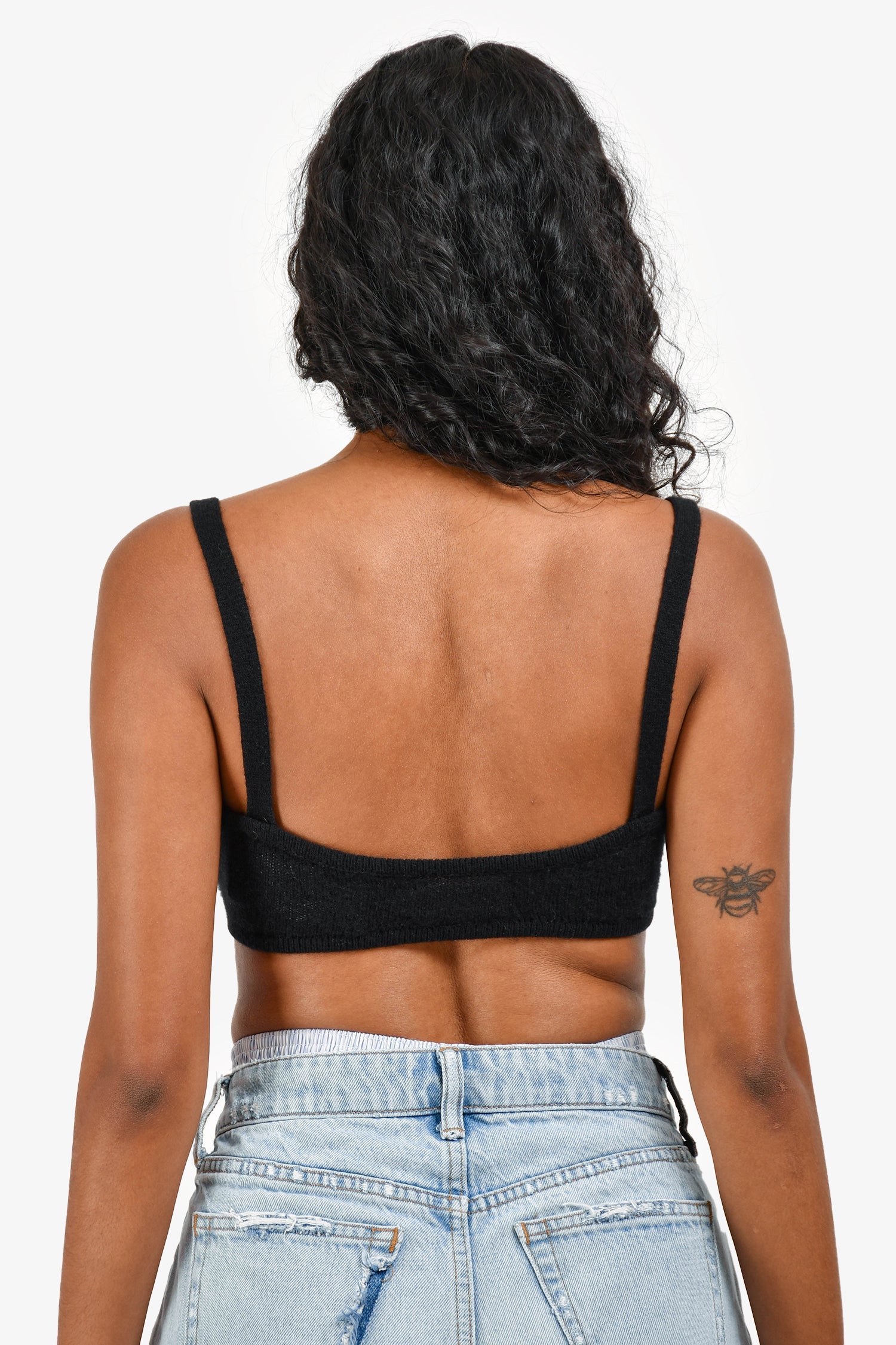 Khaite Black Cashmere Bra Top Size XS