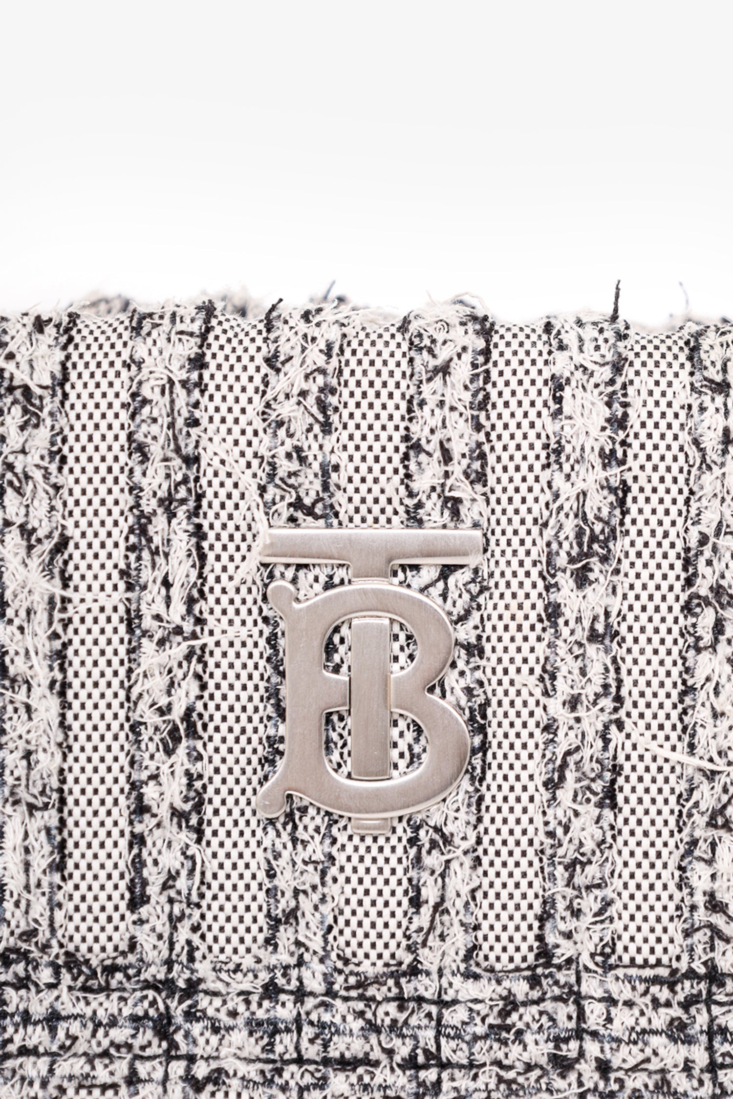 Burberry Grey/Black Canvas Small Needle Punch Lola Bucket Bag