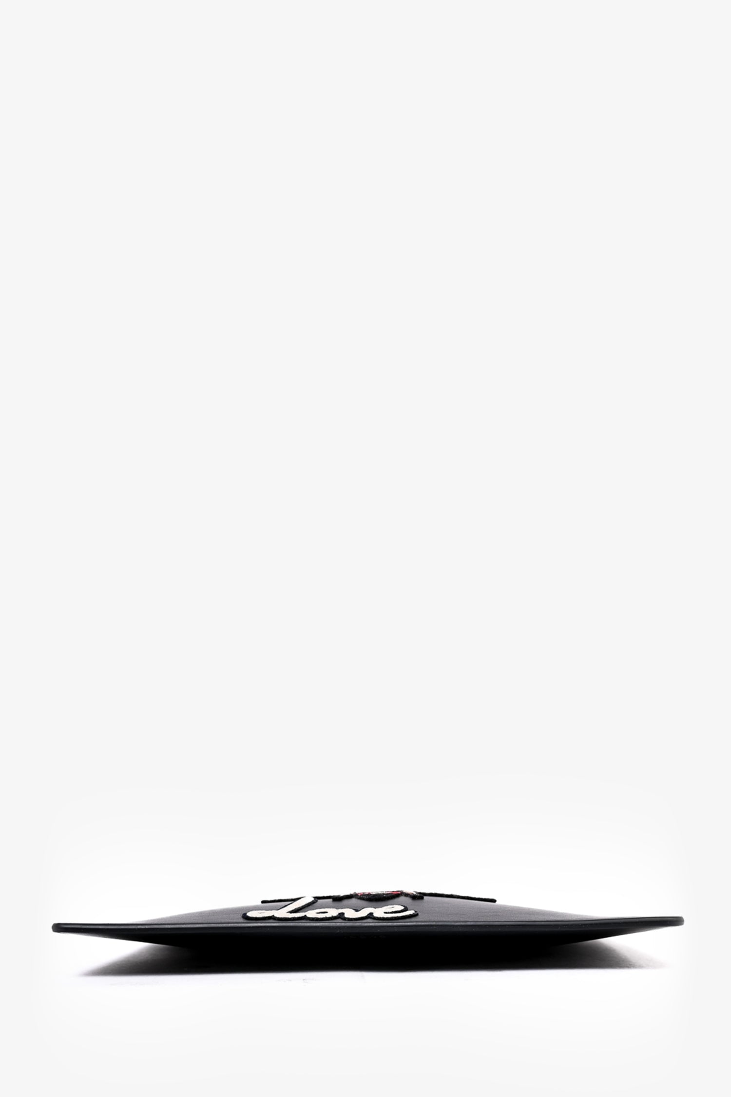 Gucci Black Leather 'Blind for Love' Large Zip Pouch