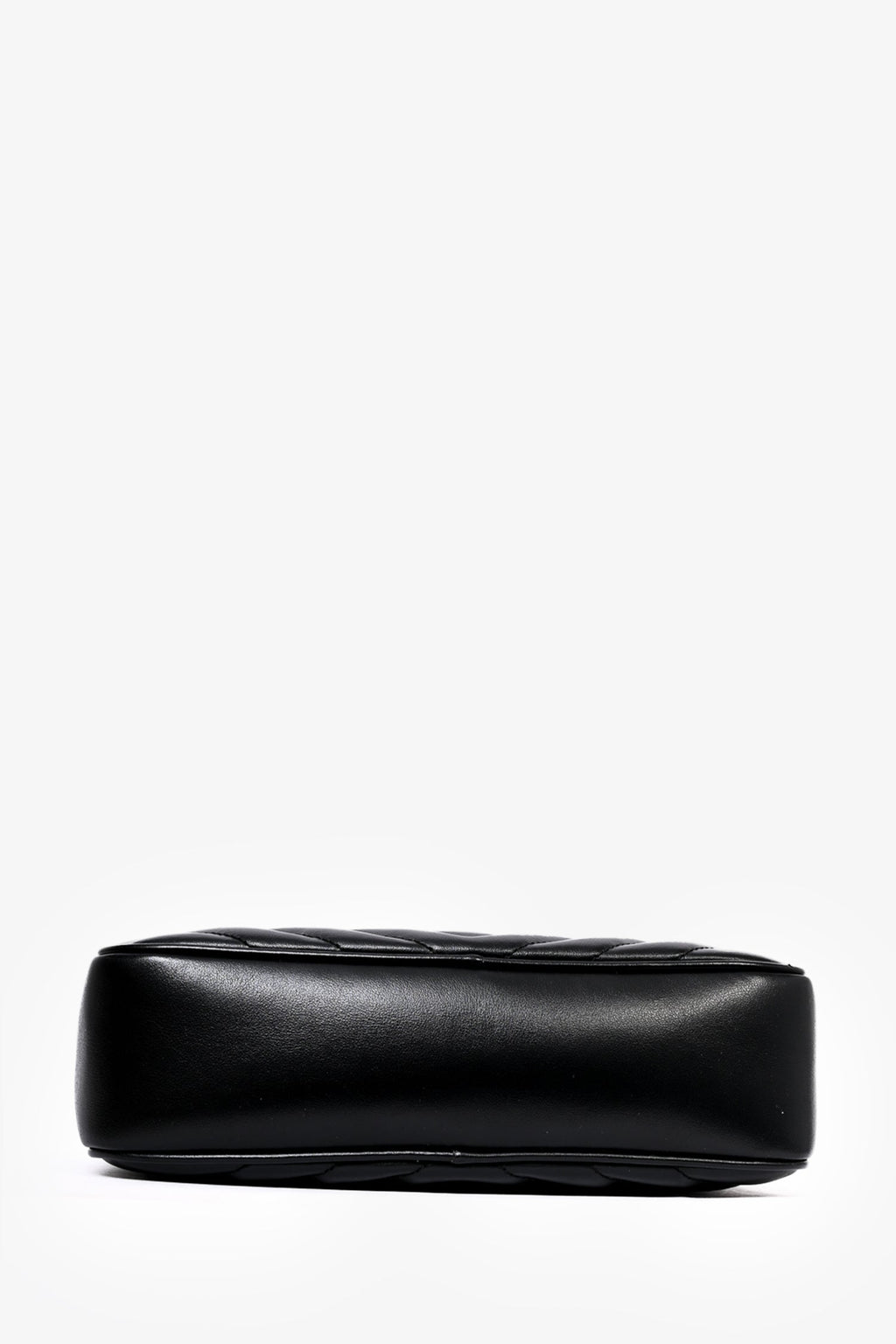 Saint Laurent 2021 Black Leather Chevron Lou Camera Bag
