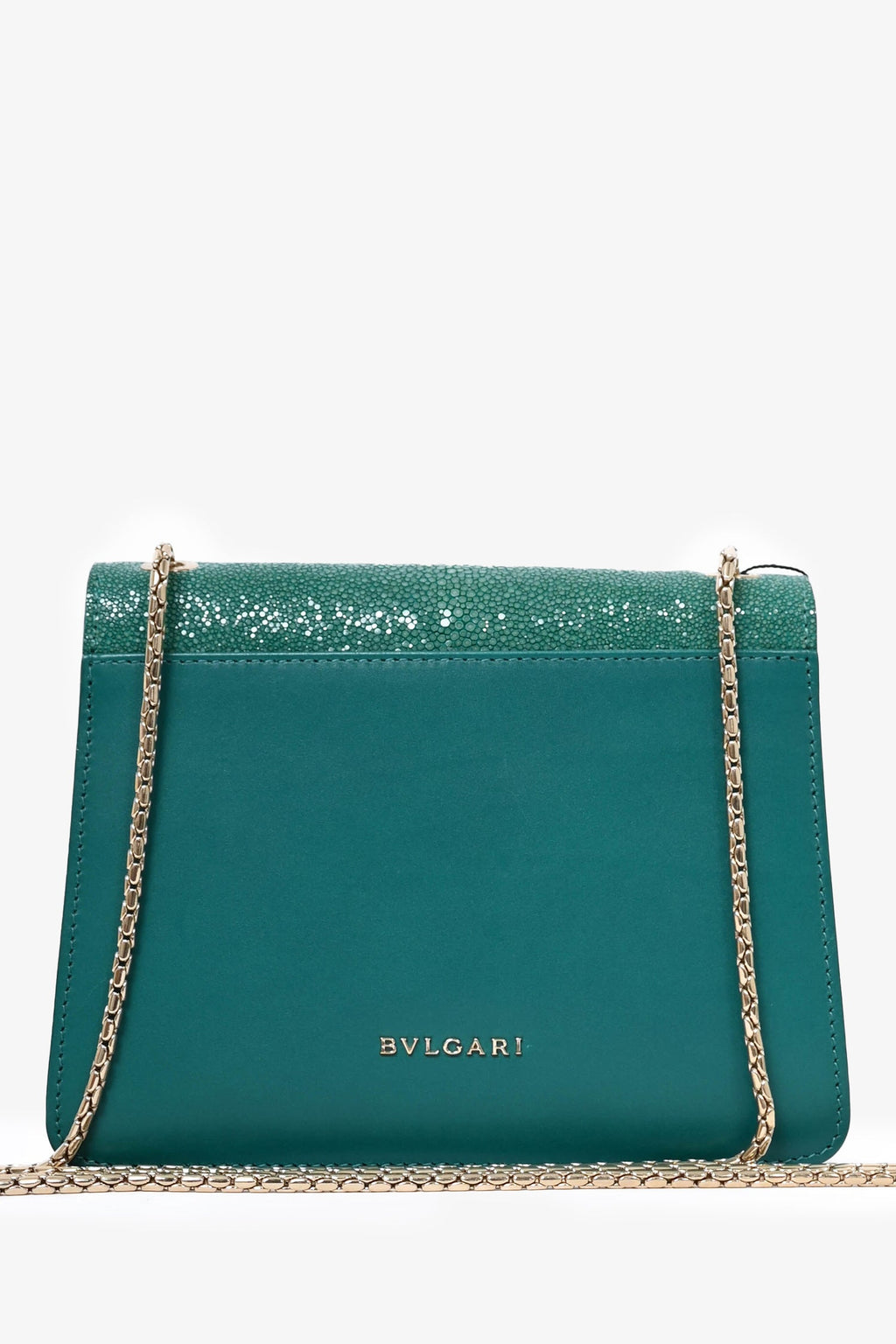 Bvlgari Green Leather/Stingray 'Serpenti Forever' Bag