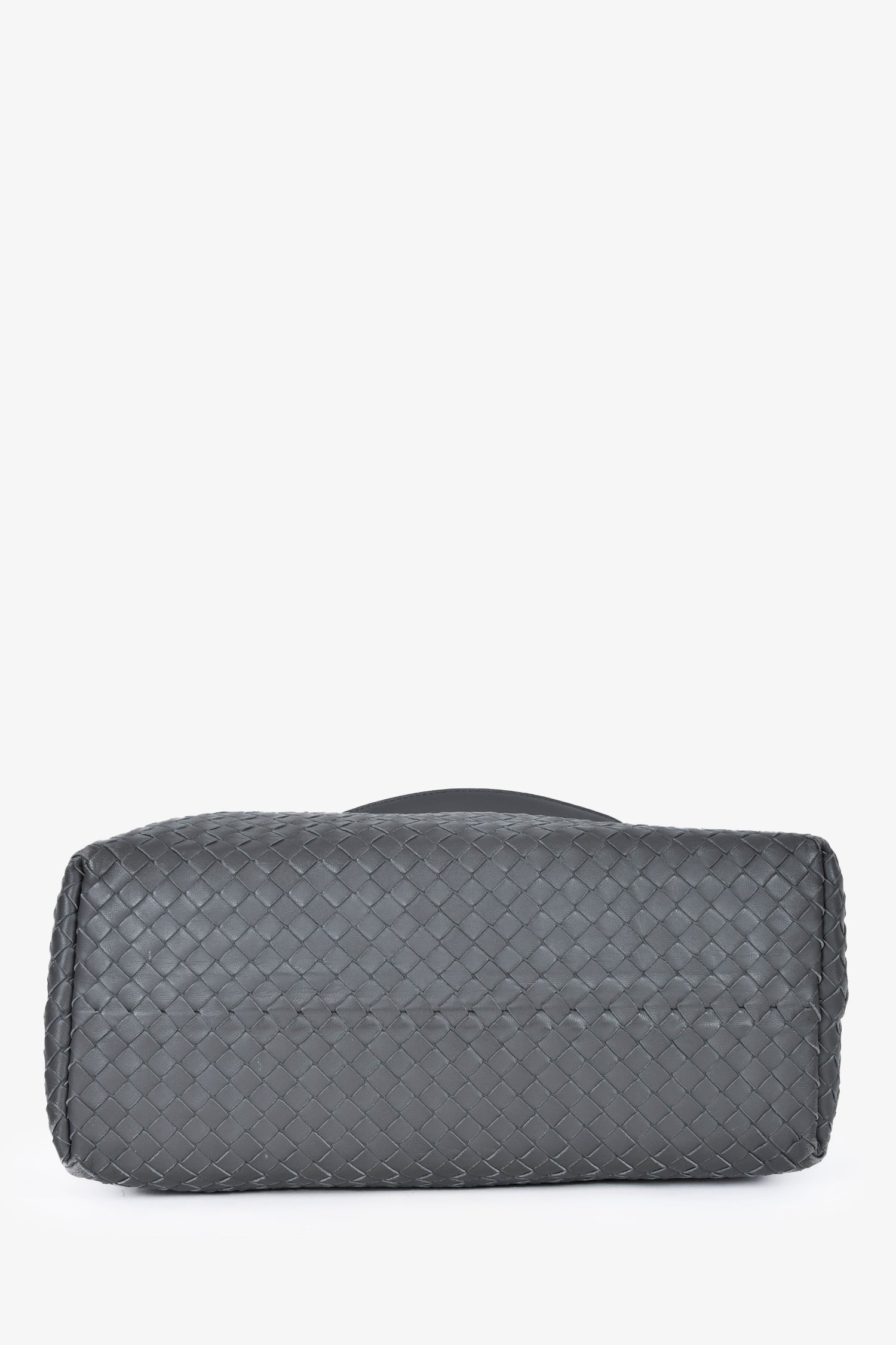 Bottega Veneta Grey Intreciatto Leather Bella Tote Bag