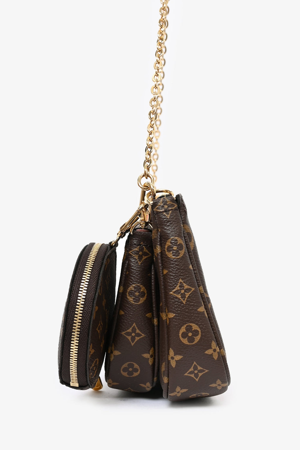 Louis Vuitton 2019 Monogram Multi Pouch Pochette with Pink Canvas Strap