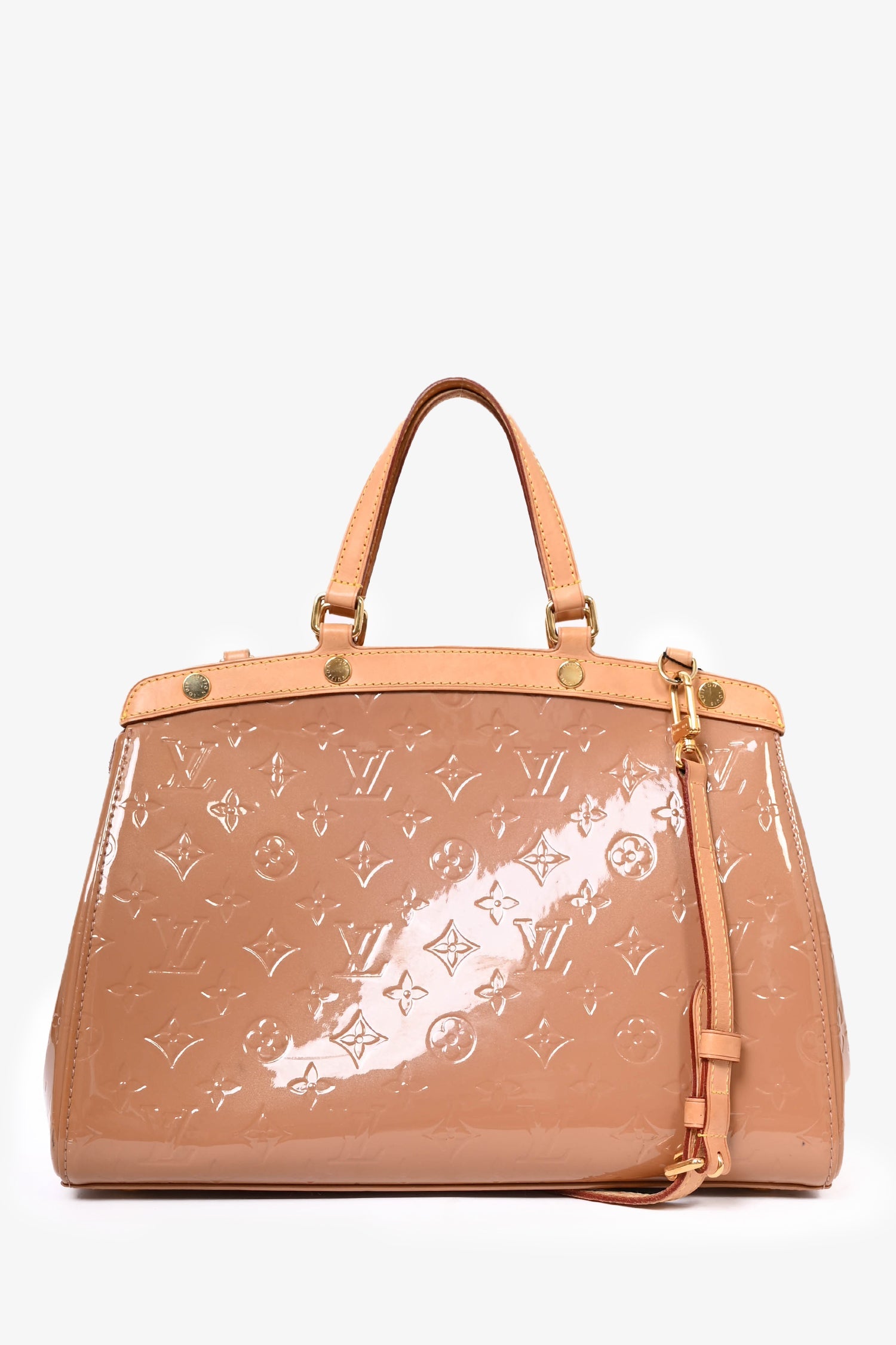 Louis Vuitton 2012 Cafe Brown Vernis Leather Brea Top Handle
