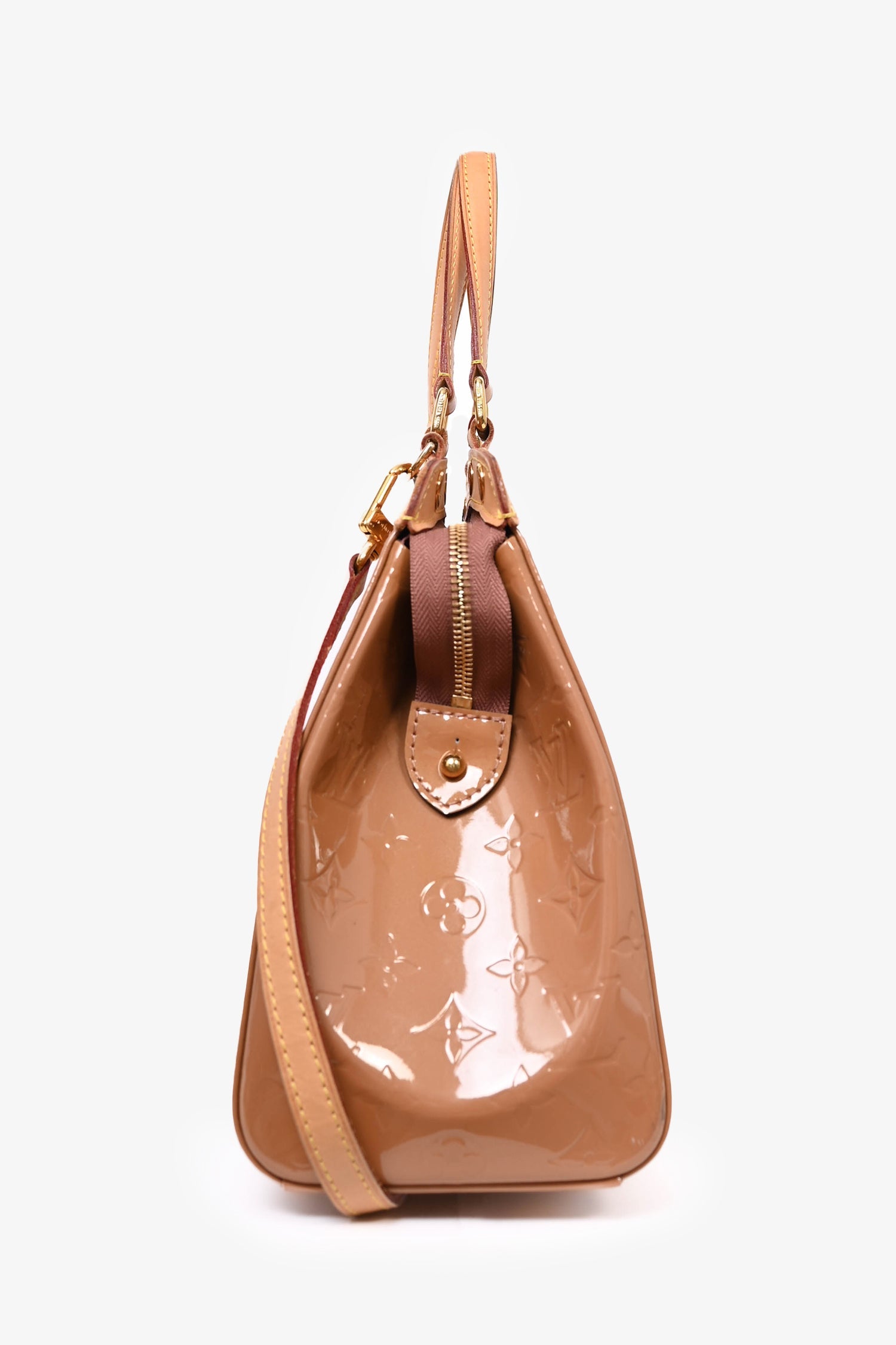 Louis Vuitton 2012 Cafe Brown Vernis Leather Brea Top Handle