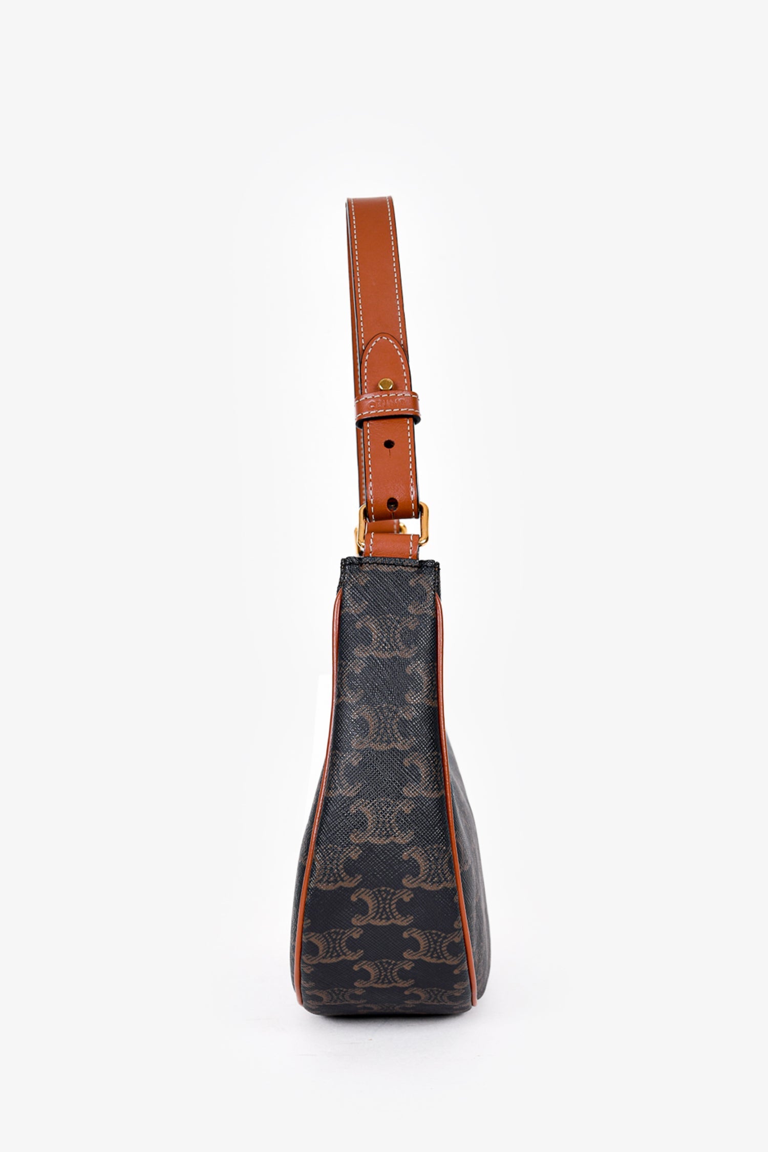 Celine 2021 Brown Canvas 'Ava' Shoulder Bag