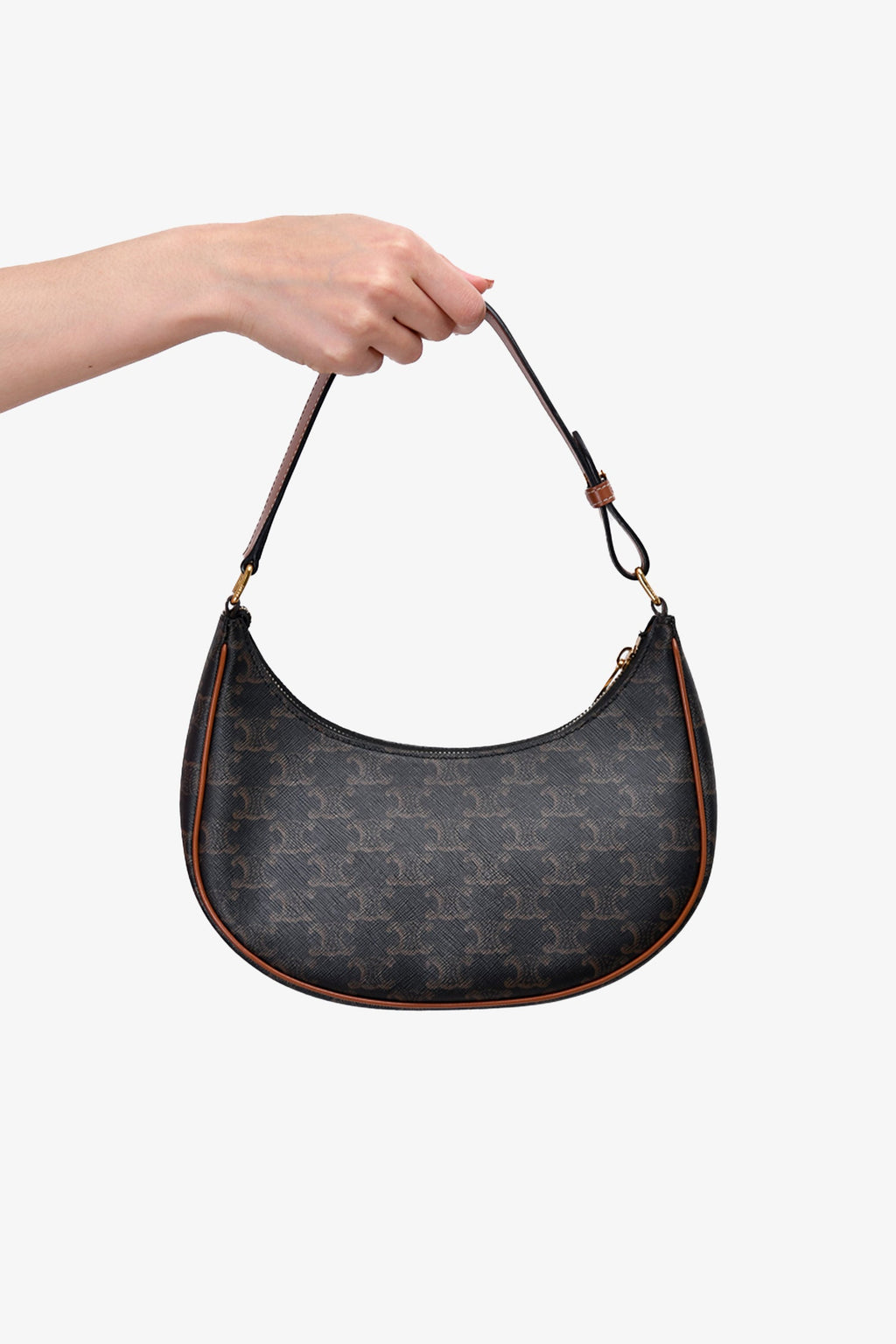 Celine 2021 Brown Canvas 'Ava' Shoulder Bag