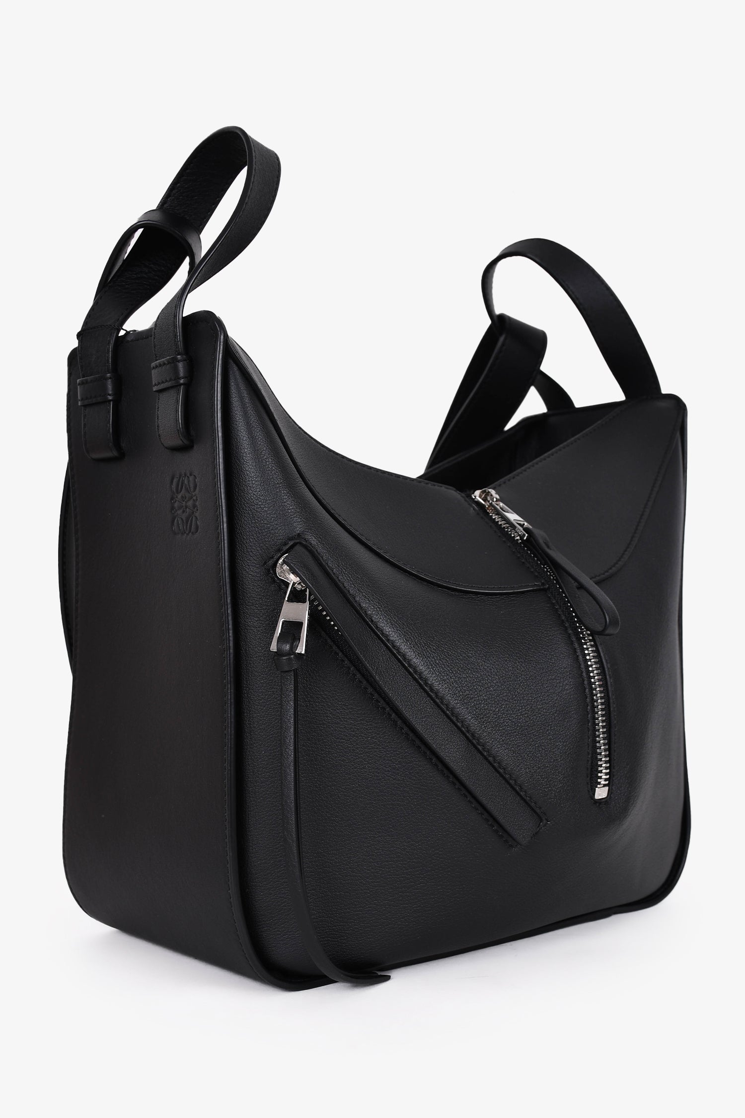 Loewe Black Leather Hammock Small Shoulder Bag