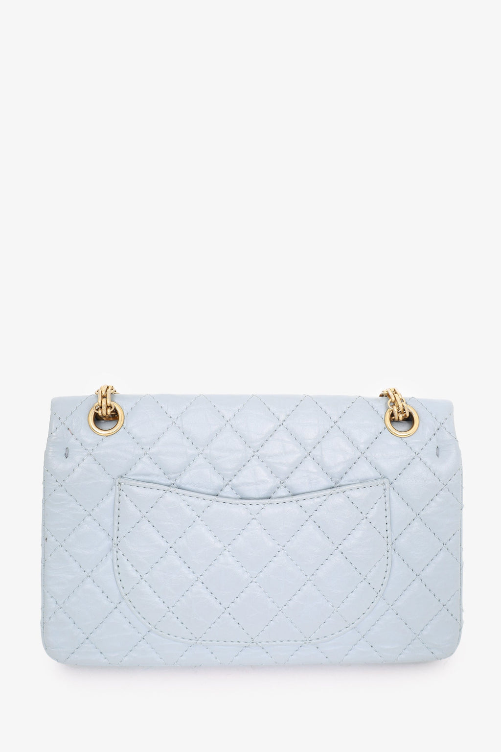 Pre-Loved Chanel™ 2018-2019 Blue Quilted Leather Reissue 225 Double Flap Bag