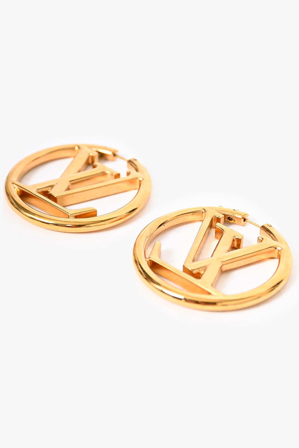 Louis Vuitton Gold Toned Louise GM Hoops