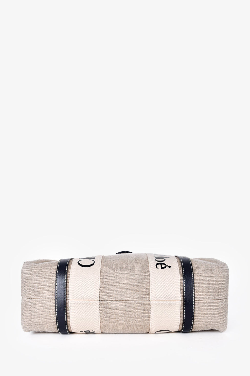 Chloe Beige Linen 'Woody' Tote Bag