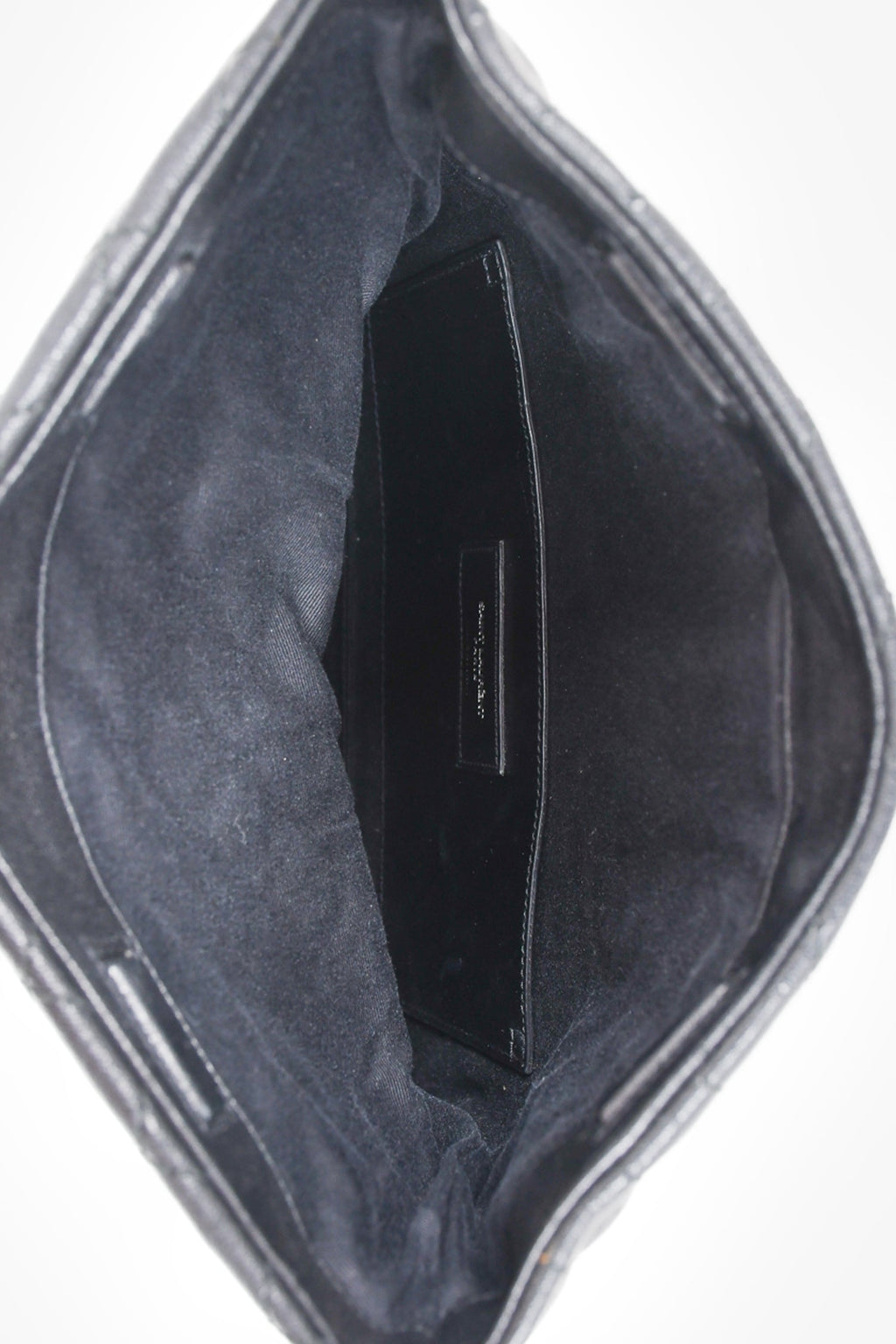 Saint Laurent 2016 Black Leather Fold Over West Hollywood Clutch