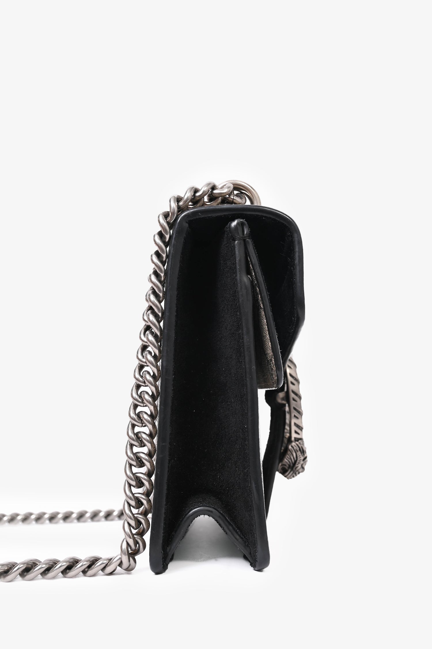 Gucci GG Supreme/Black Suede Mini 'Dionysus' Bag