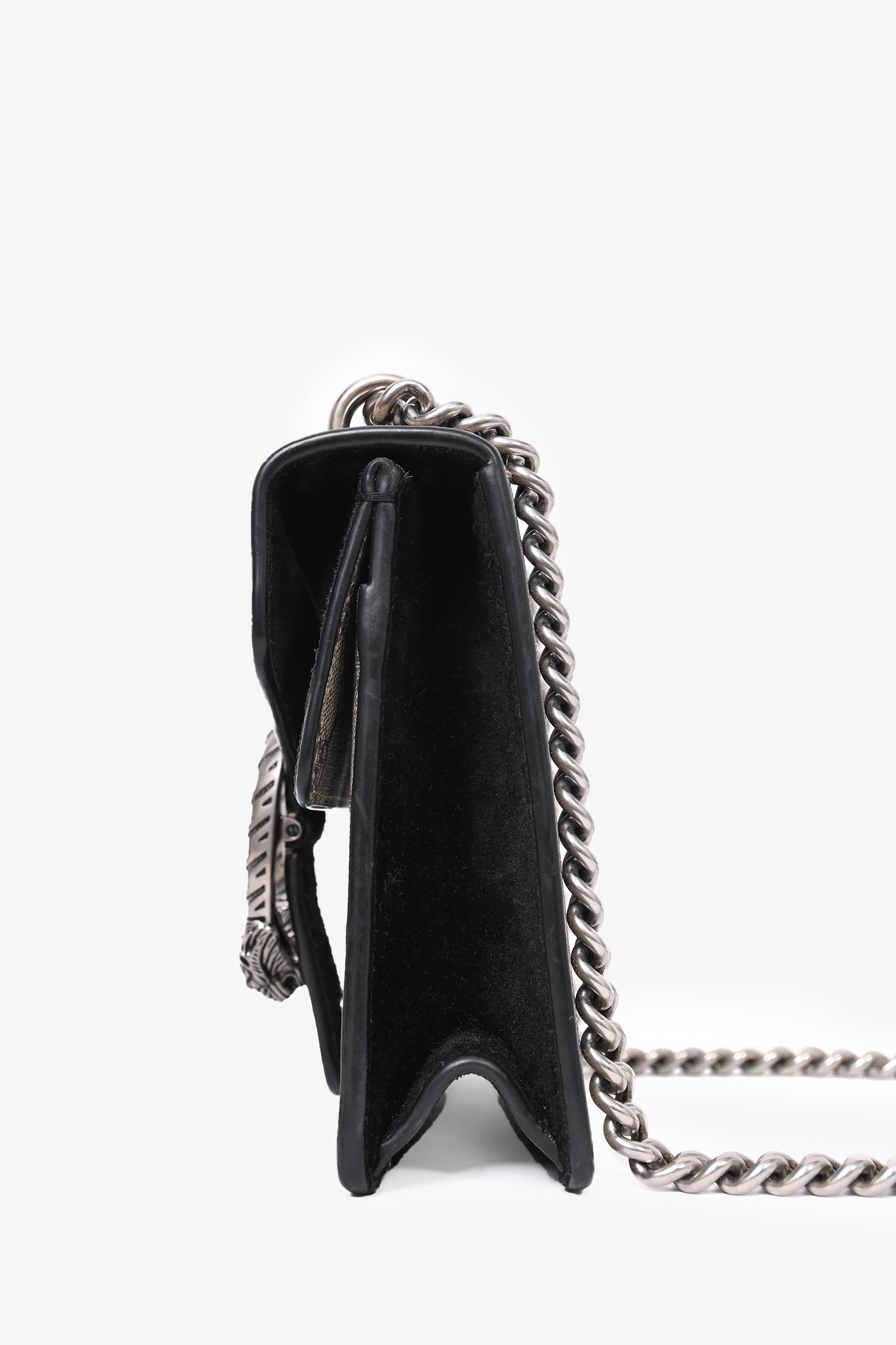 Gucci GG Supreme/Black Suede Mini 'Dionysus' Bag