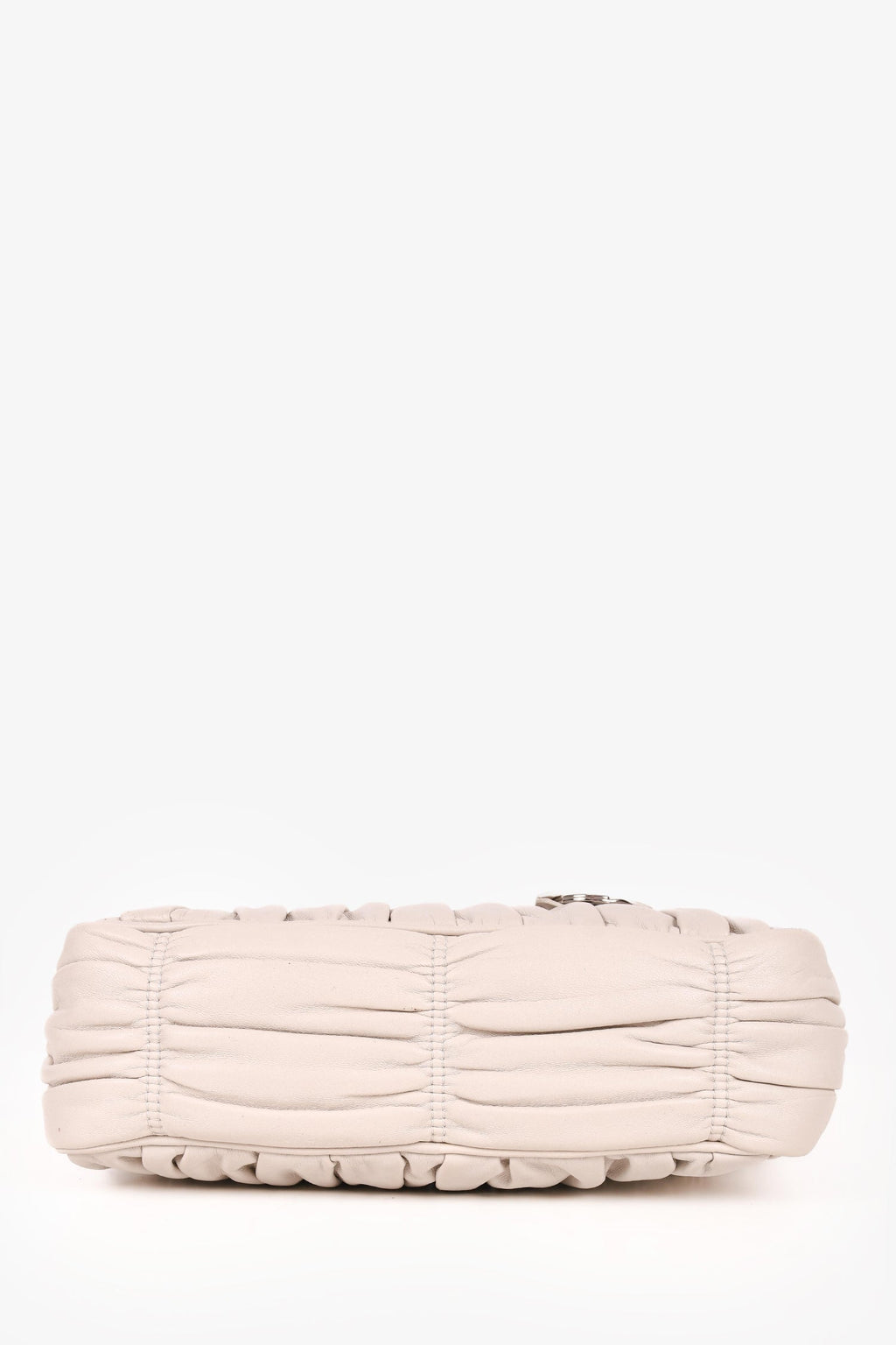 Prada Cream Nappa Gaufre Re-Edition 2005 With Nylon Strap