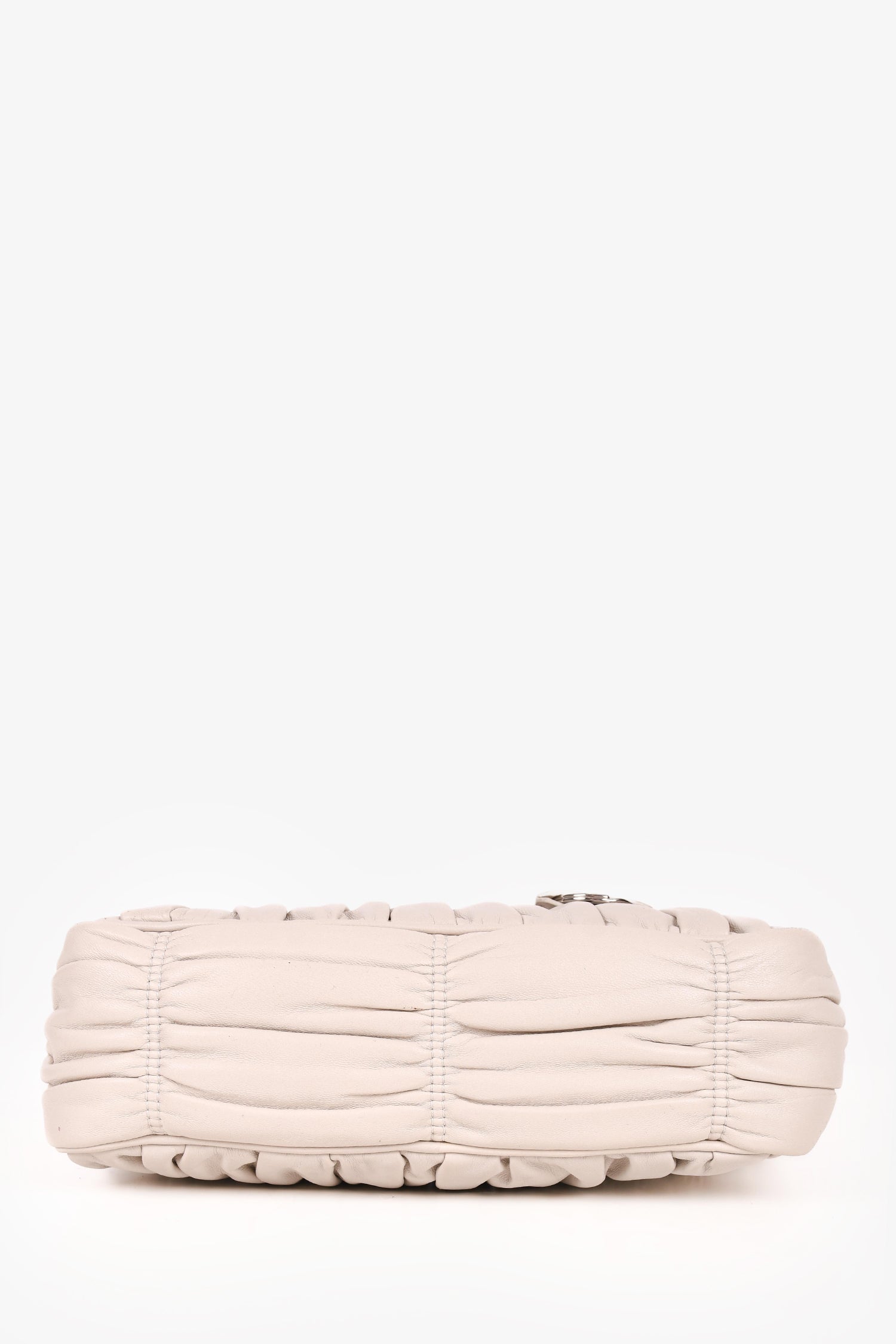 Prada Cream Nappa Gaufre Re-Edition 2005 With Nylon Strap