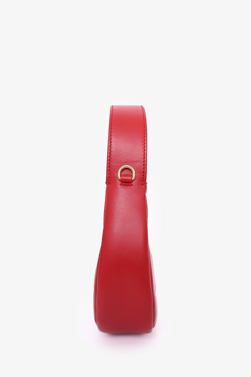 Miu Miu Red Leather Hobo Bag With Strap