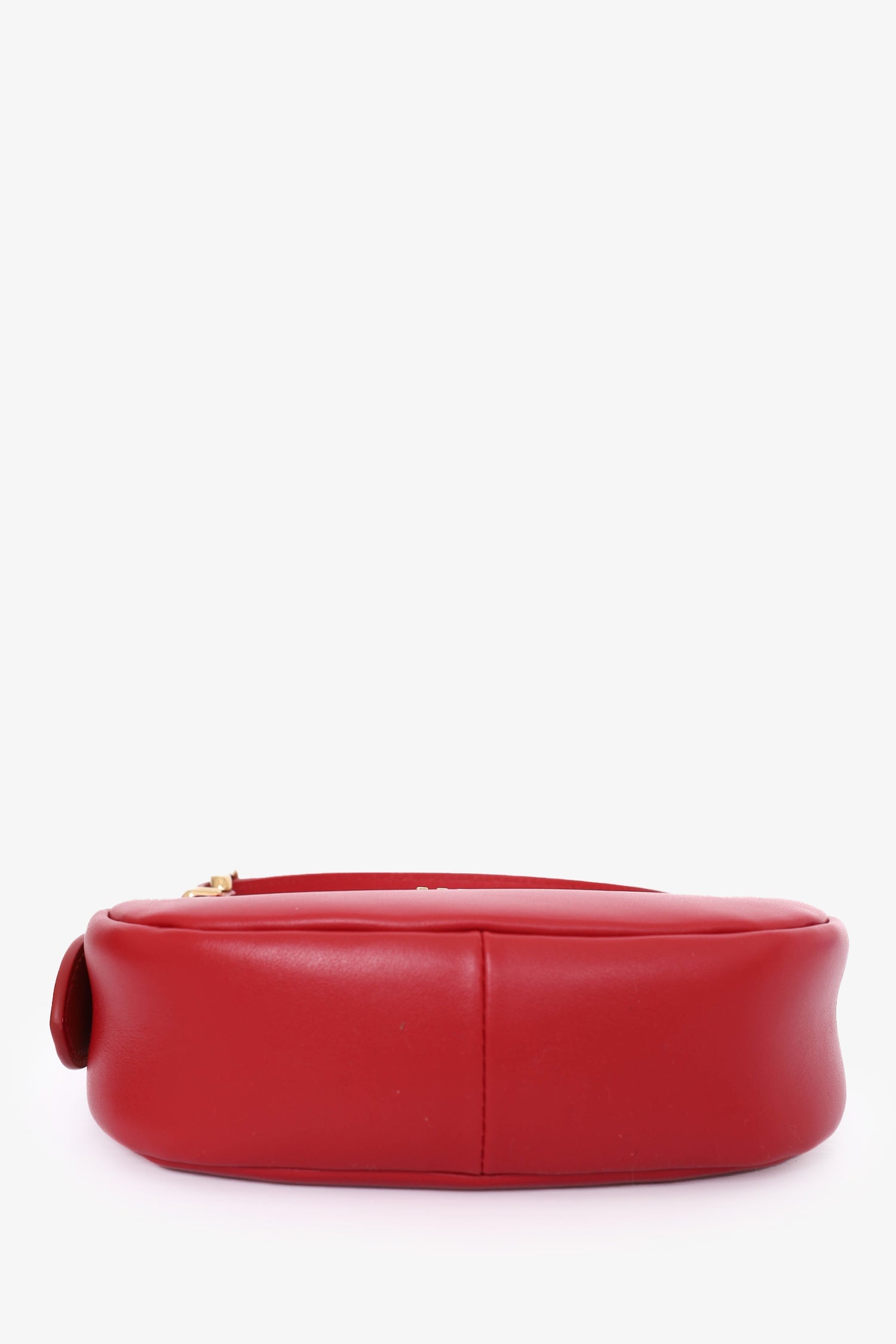 Miu Miu Red Leather Hobo Bag With Strap
