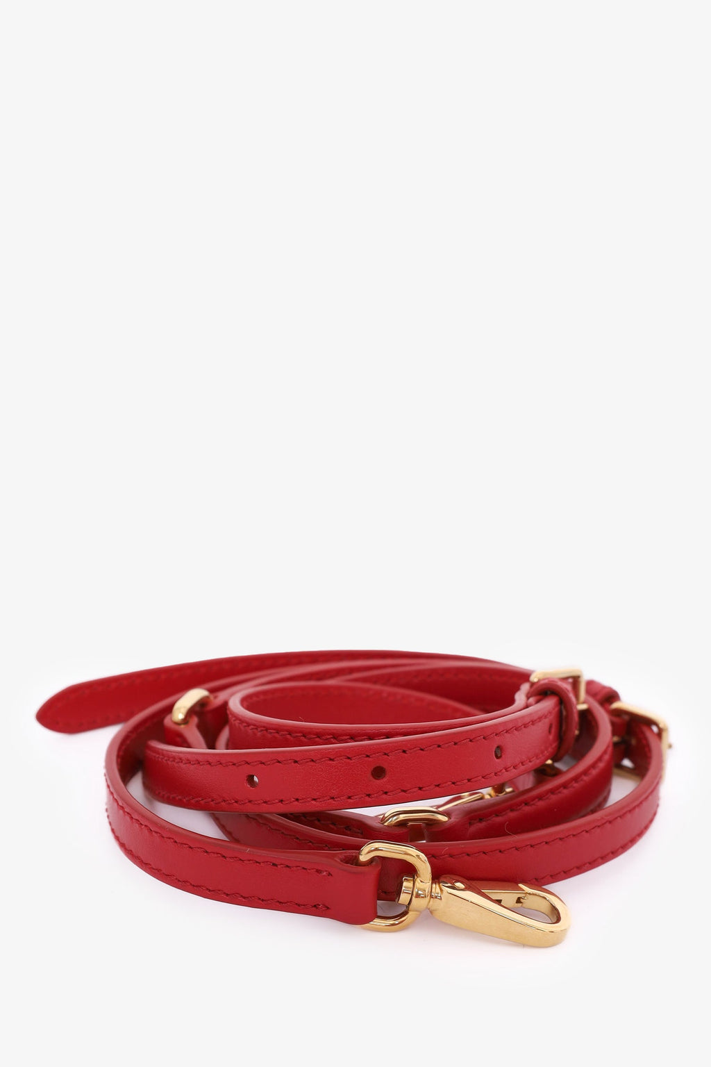 Miu Miu Red Leather Hobo Bag With Strap