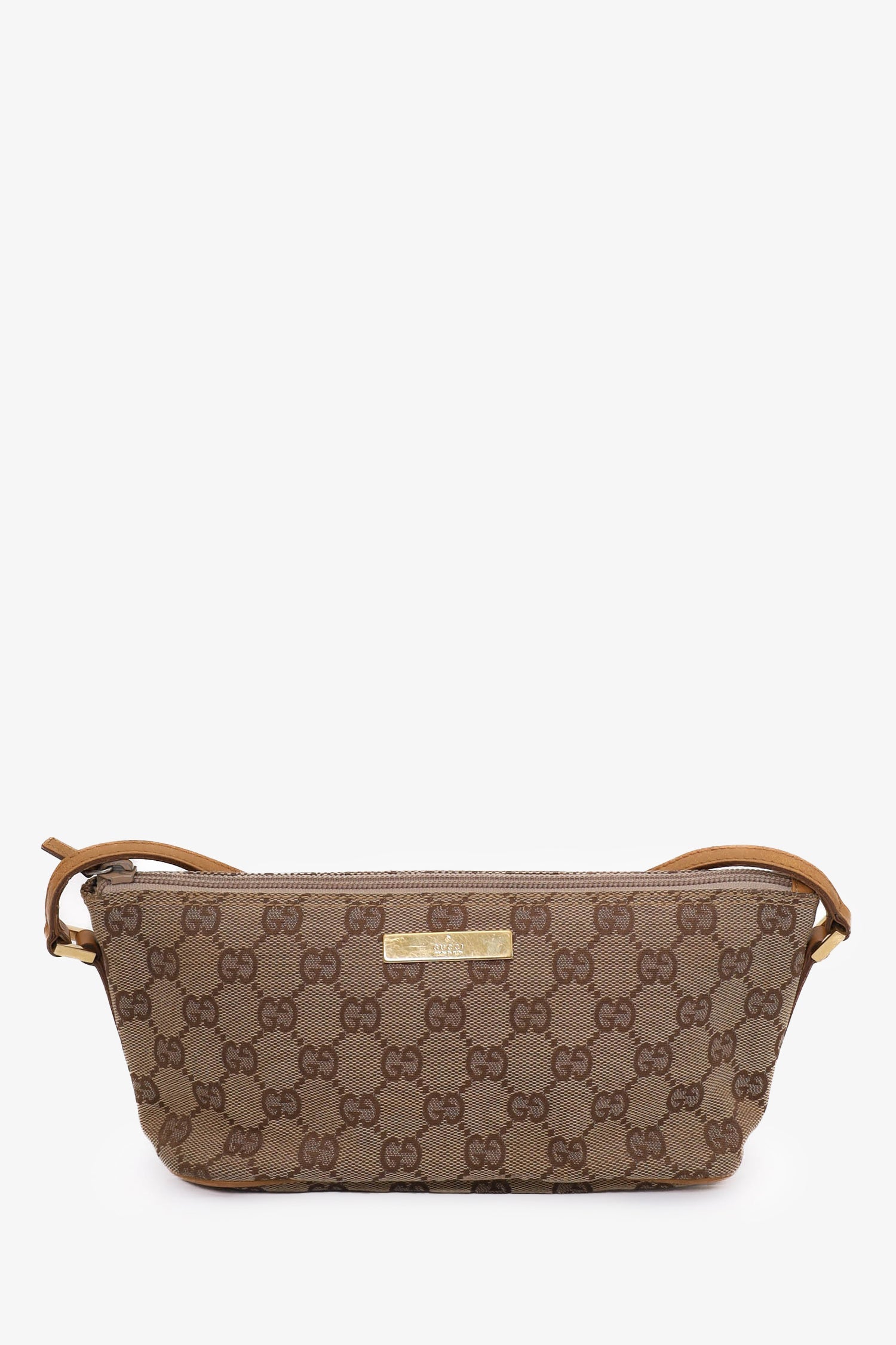Gucci Beige GG Canvas Boat Pochette