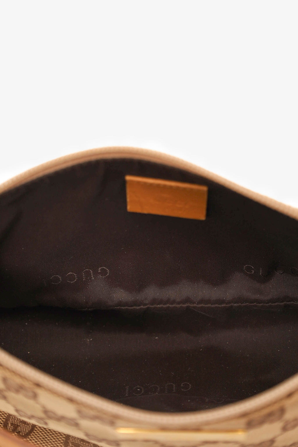Gucci Beige GG Canvas Boat Pochette