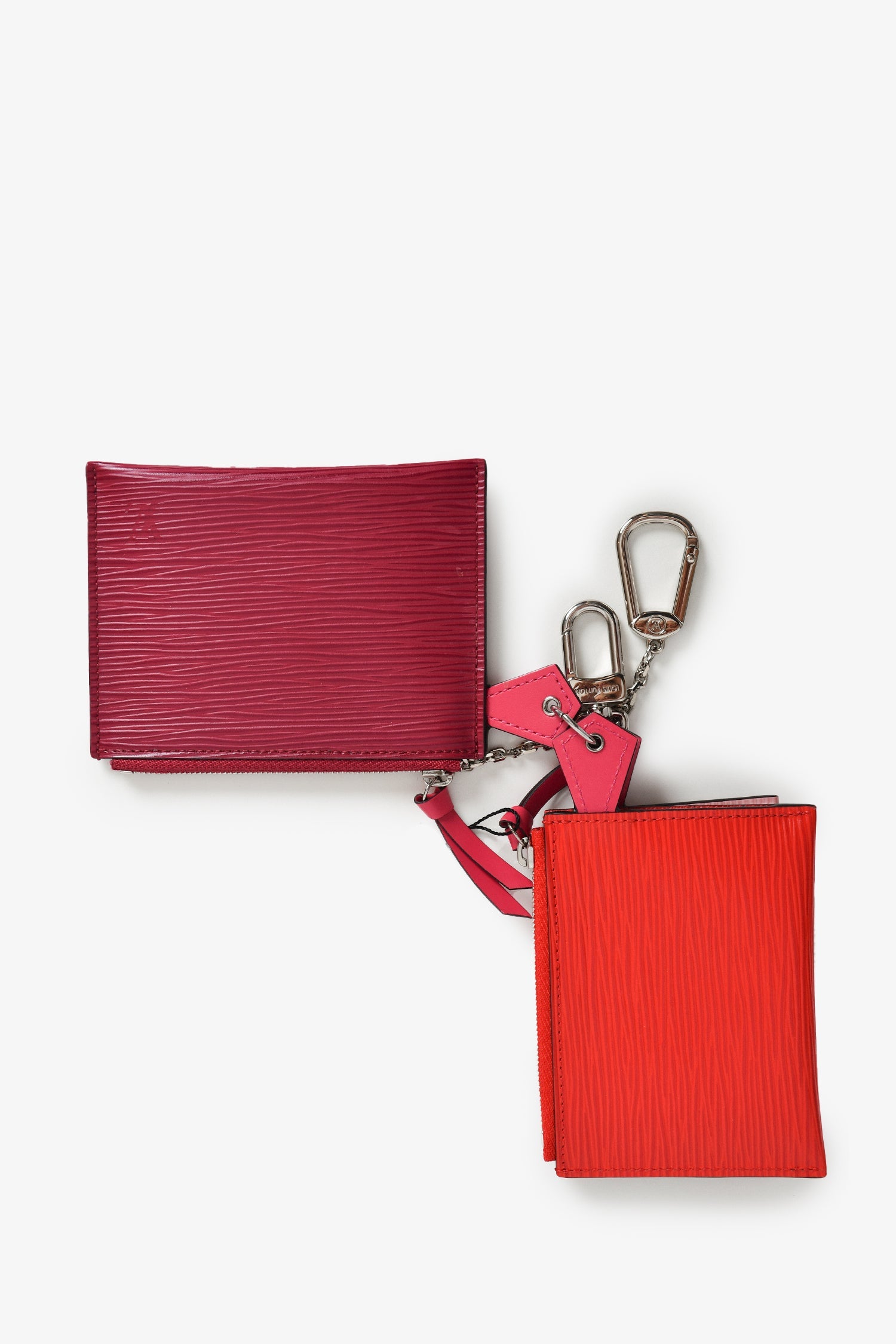 Louis Vuitton Red/Pink Epi Leather Trio Coin Pouch
