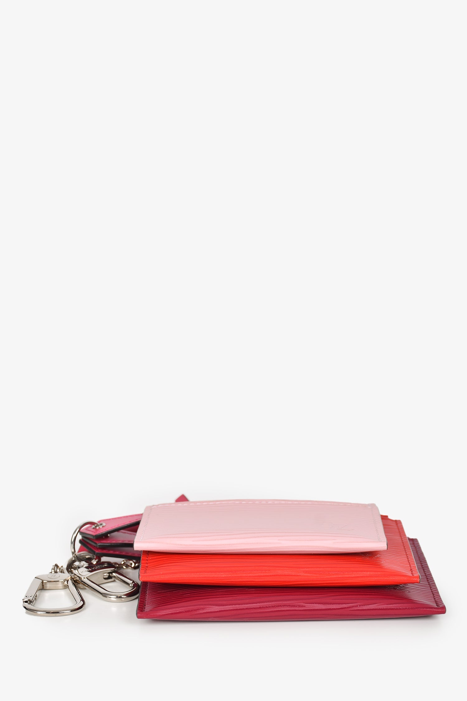 Louis Vuitton Red/Pink Epi Leather Trio Coin Pouch
