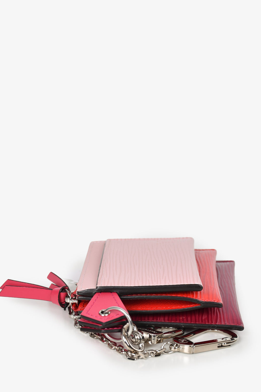 Louis Vuitton Red/Pink Epi Leather Trio Coin Pouch