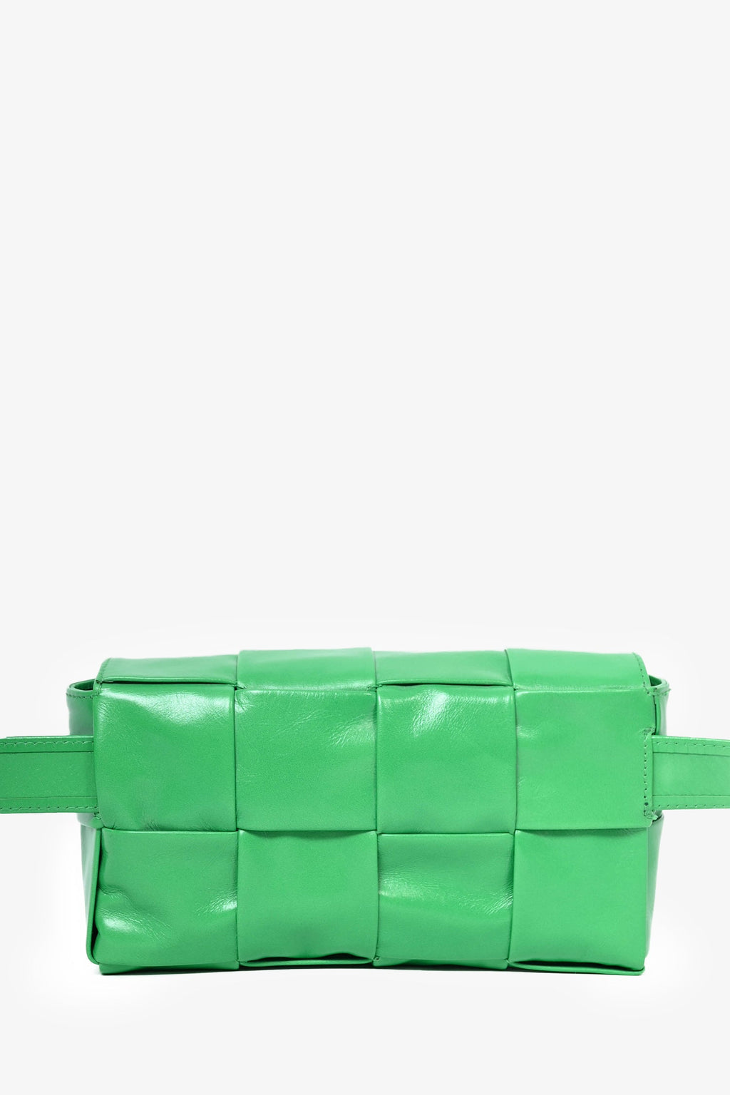 Bottega Veneta Green Mini Intrecciato Leather Belt Bag