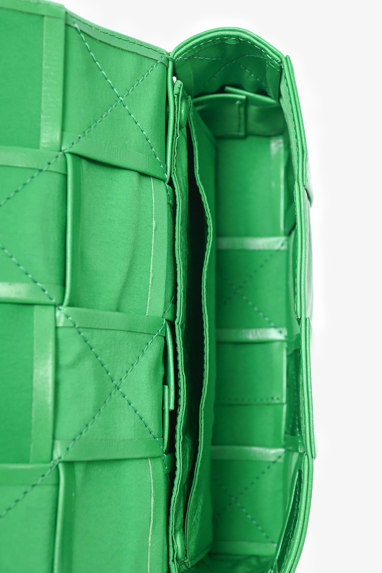 Bottega Veneta Green Mini Intrecciato Leather Belt Bag