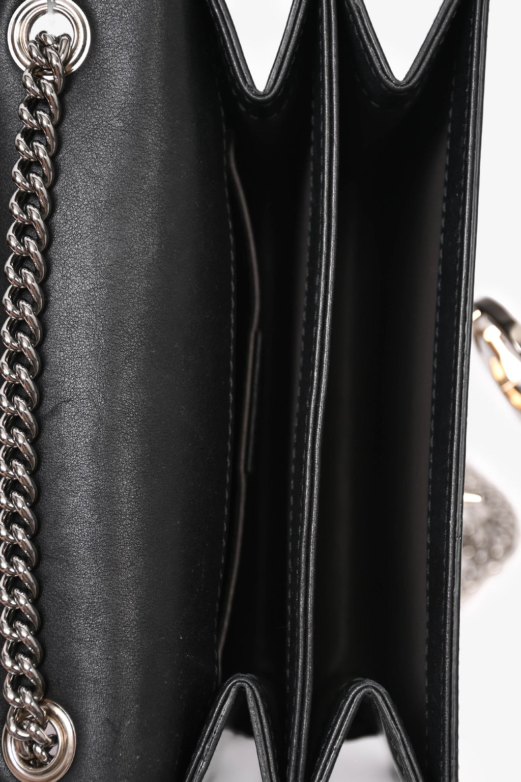 Gucci Black Patent Leather Dollar Interlocking Crossbody Bag