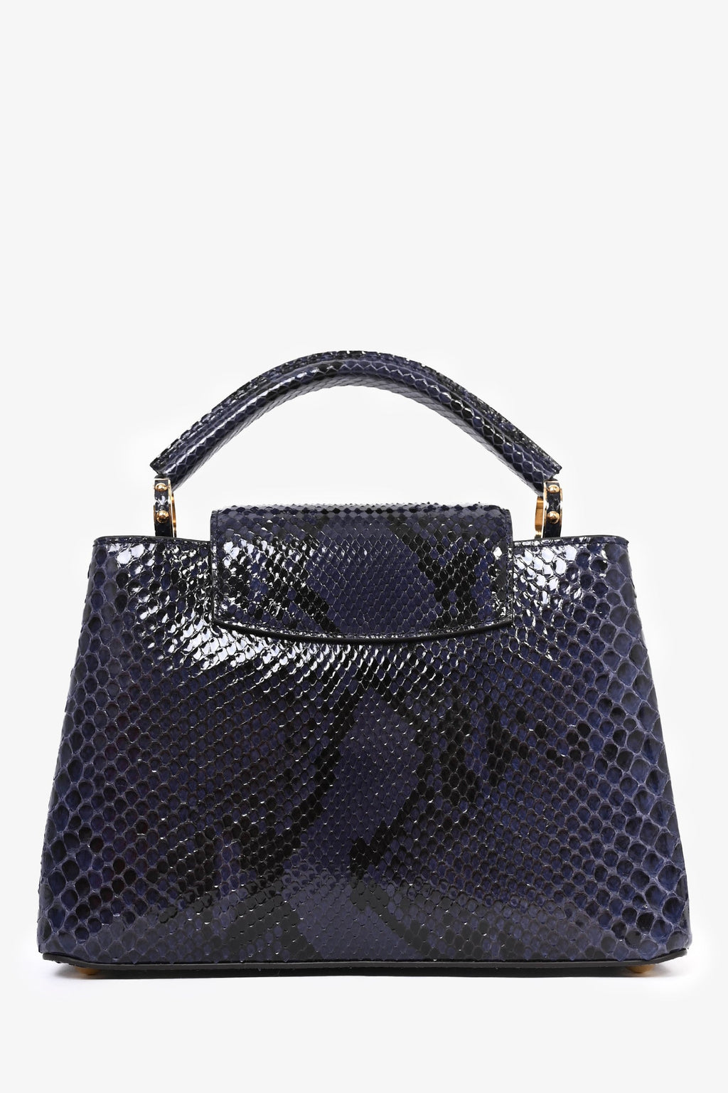 Louis Vuitton Navy Blue Python Leather Capucines BB Top Handle