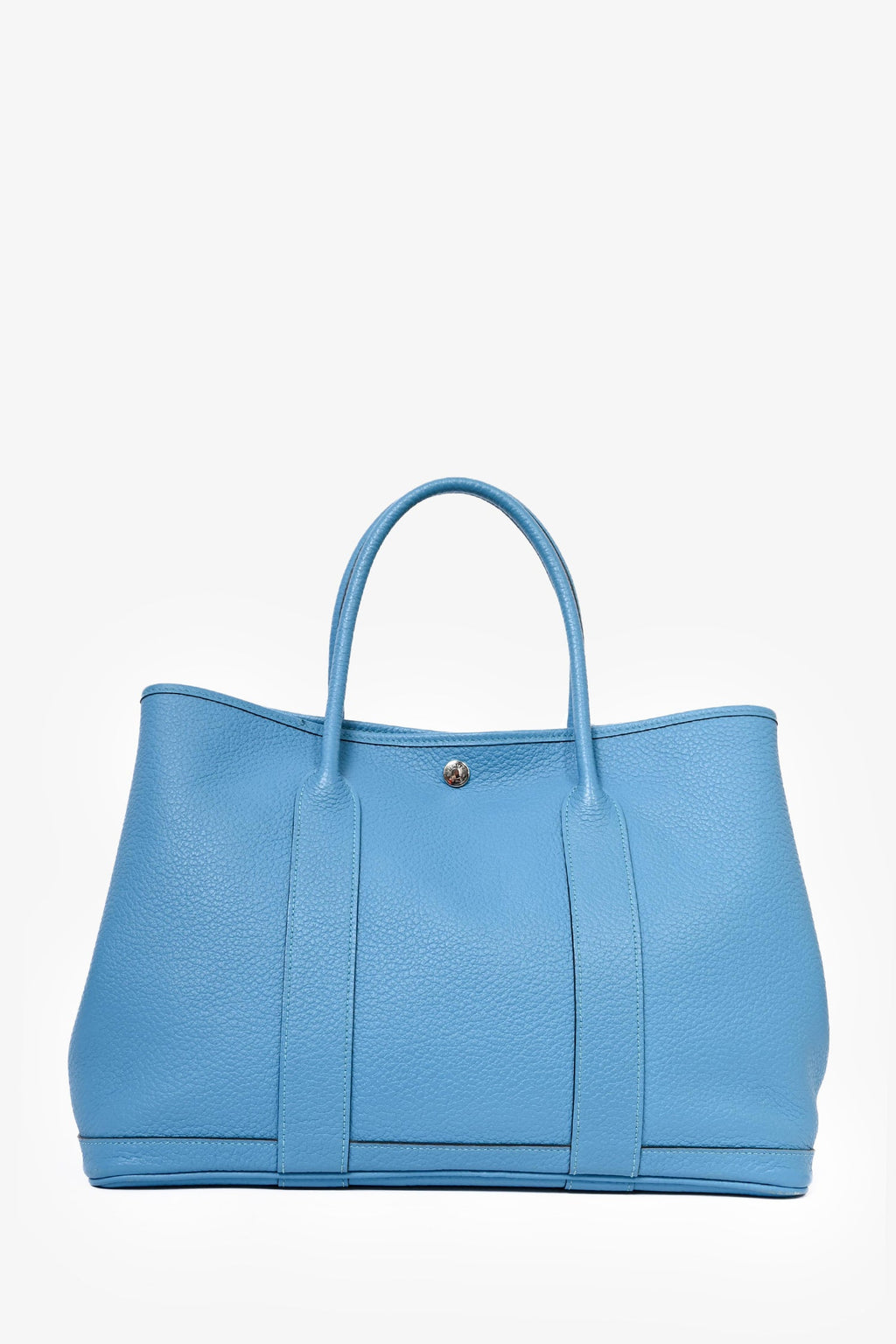 Hermès 2014 Blue Clemence Leather Garden Party Tote