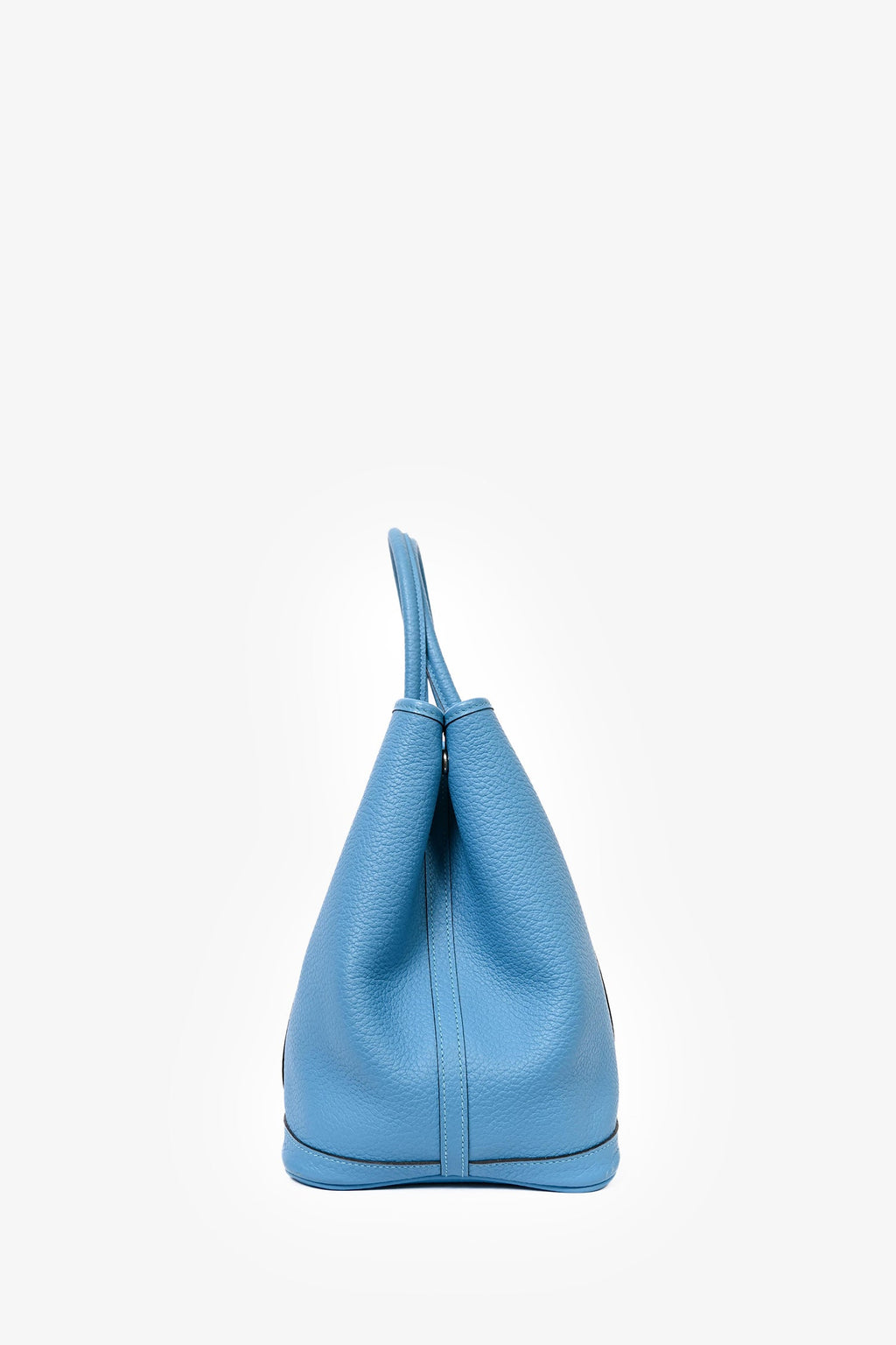 Hermès 2014 Blue Clemence Leather Garden Party Tote