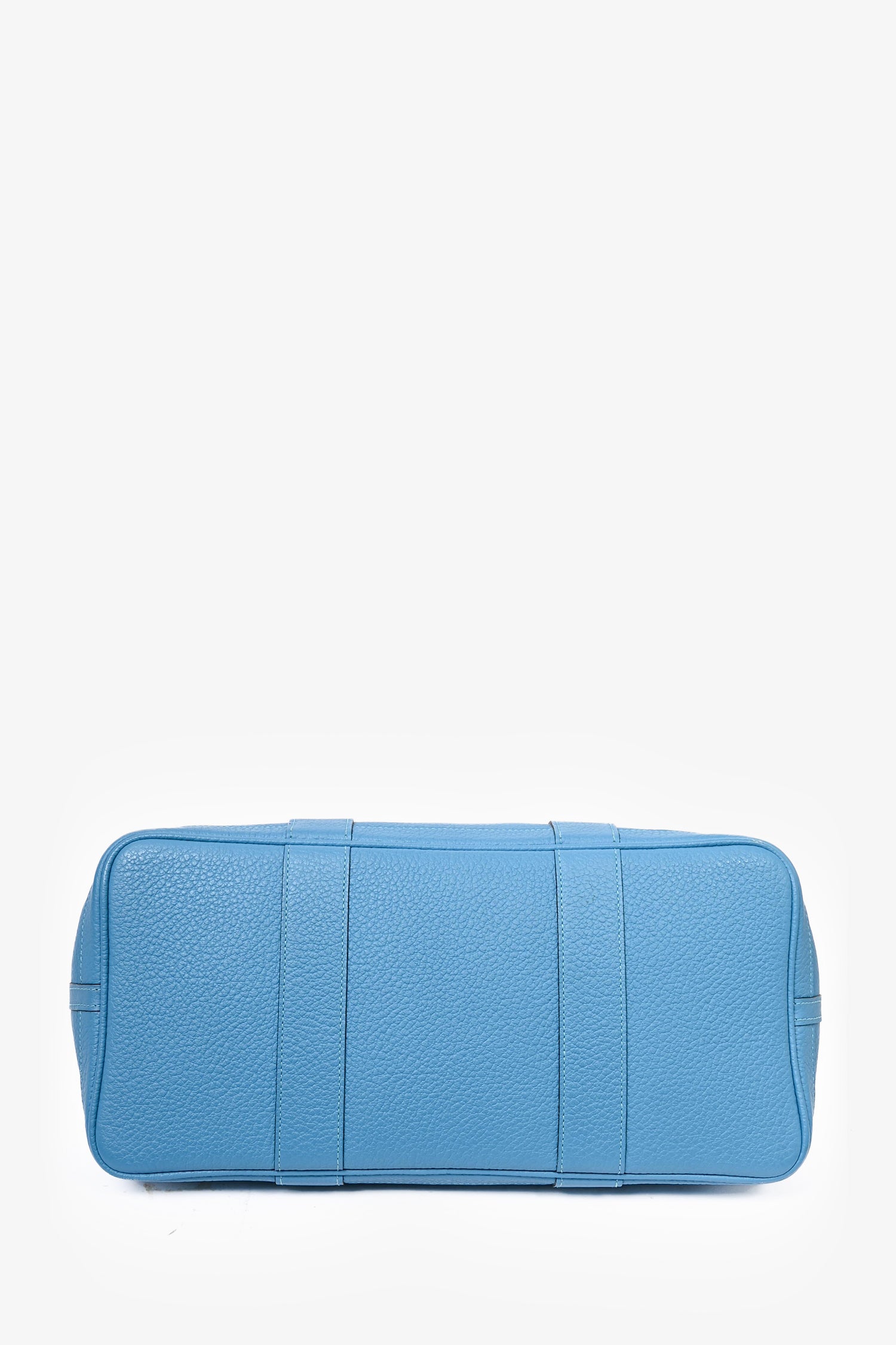 Hermès 2014 Blue Clemence Leather Garden Party Tote