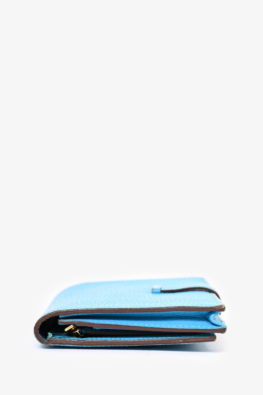 Hermès 2014 Blue Leather Bearn Wallet (As Is)