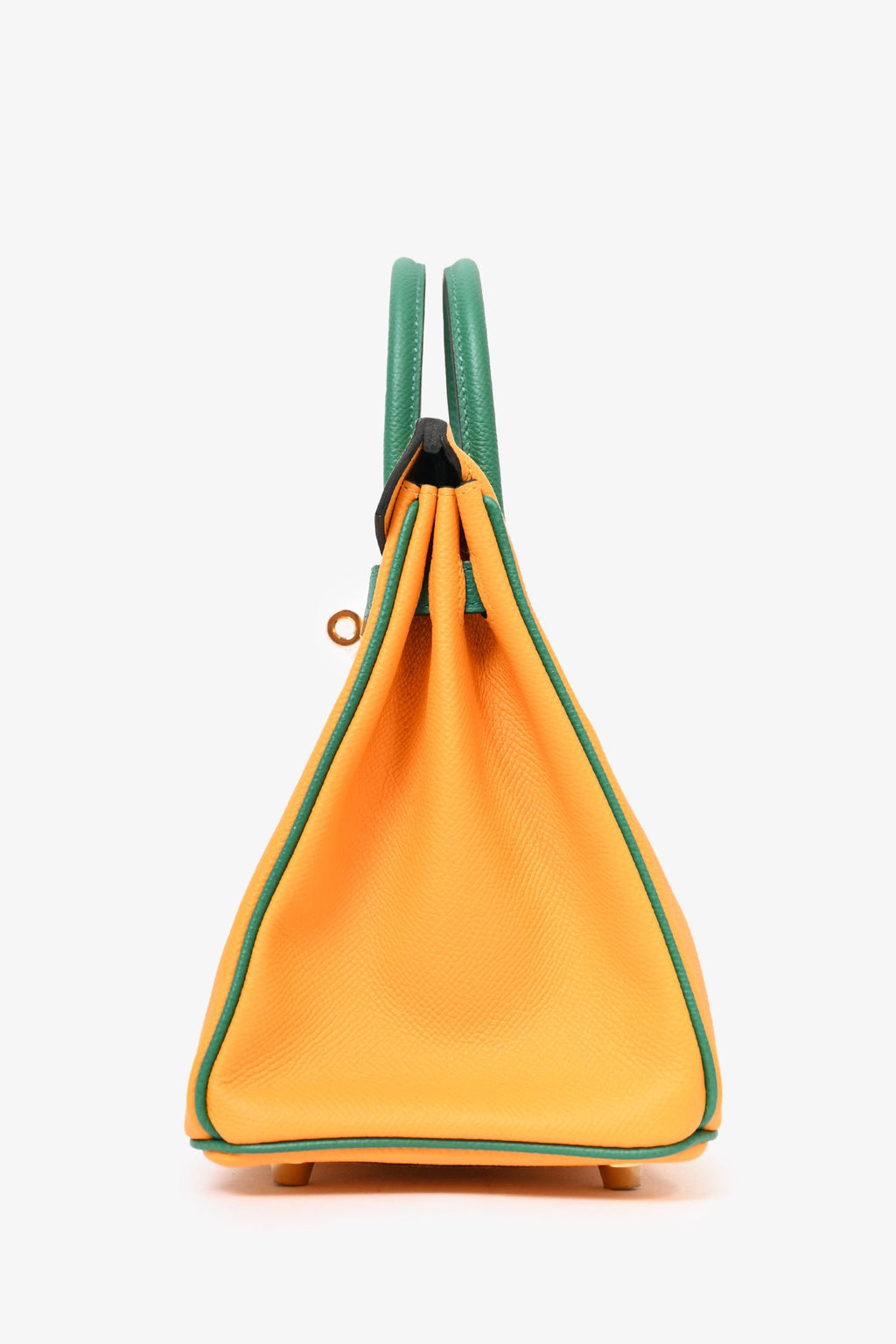 Hermès 2019 Orange/Green Leather Special Order Birkin 25