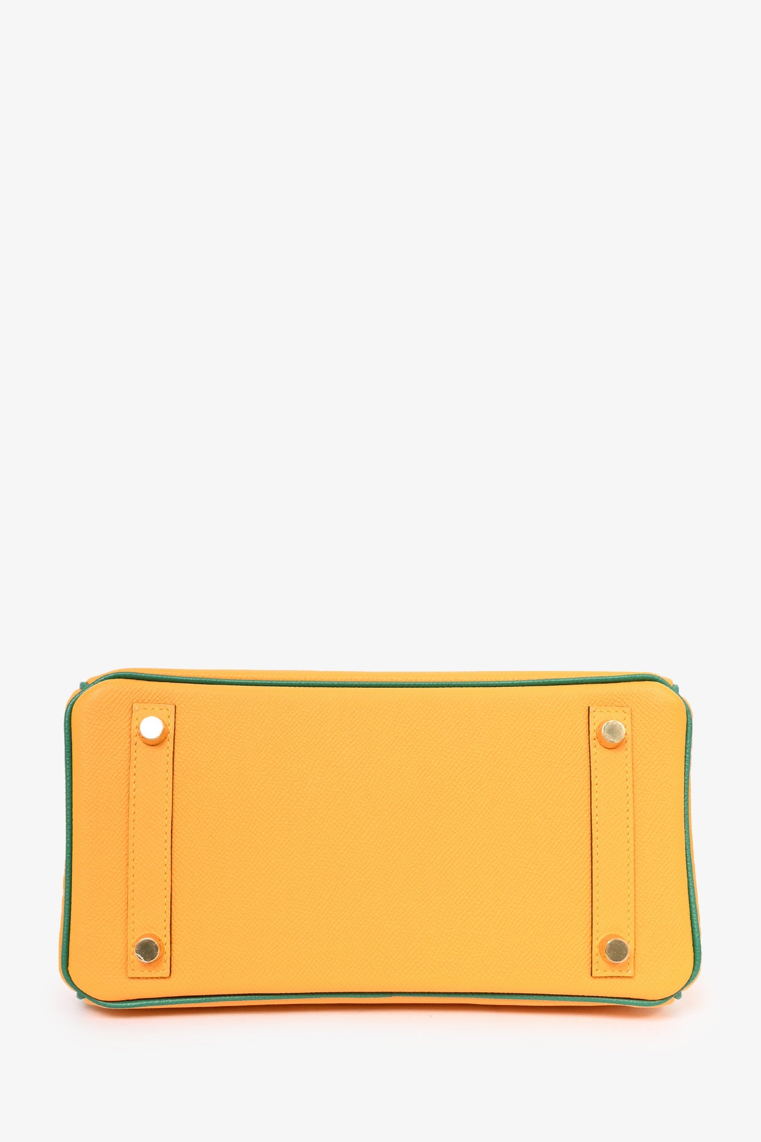 Hermès 2019 Orange/Green Leather Special Order Birkin 25