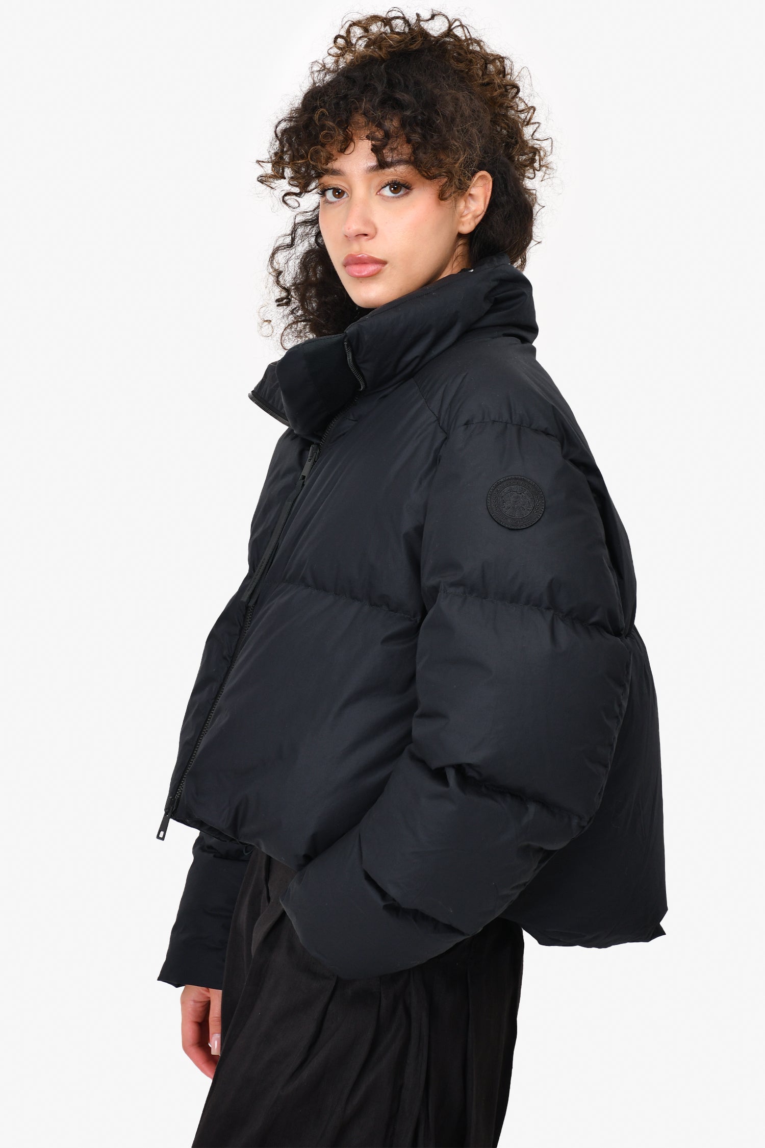 Canada Goose Black Down 'Garnet' Puffer Jacket Size L