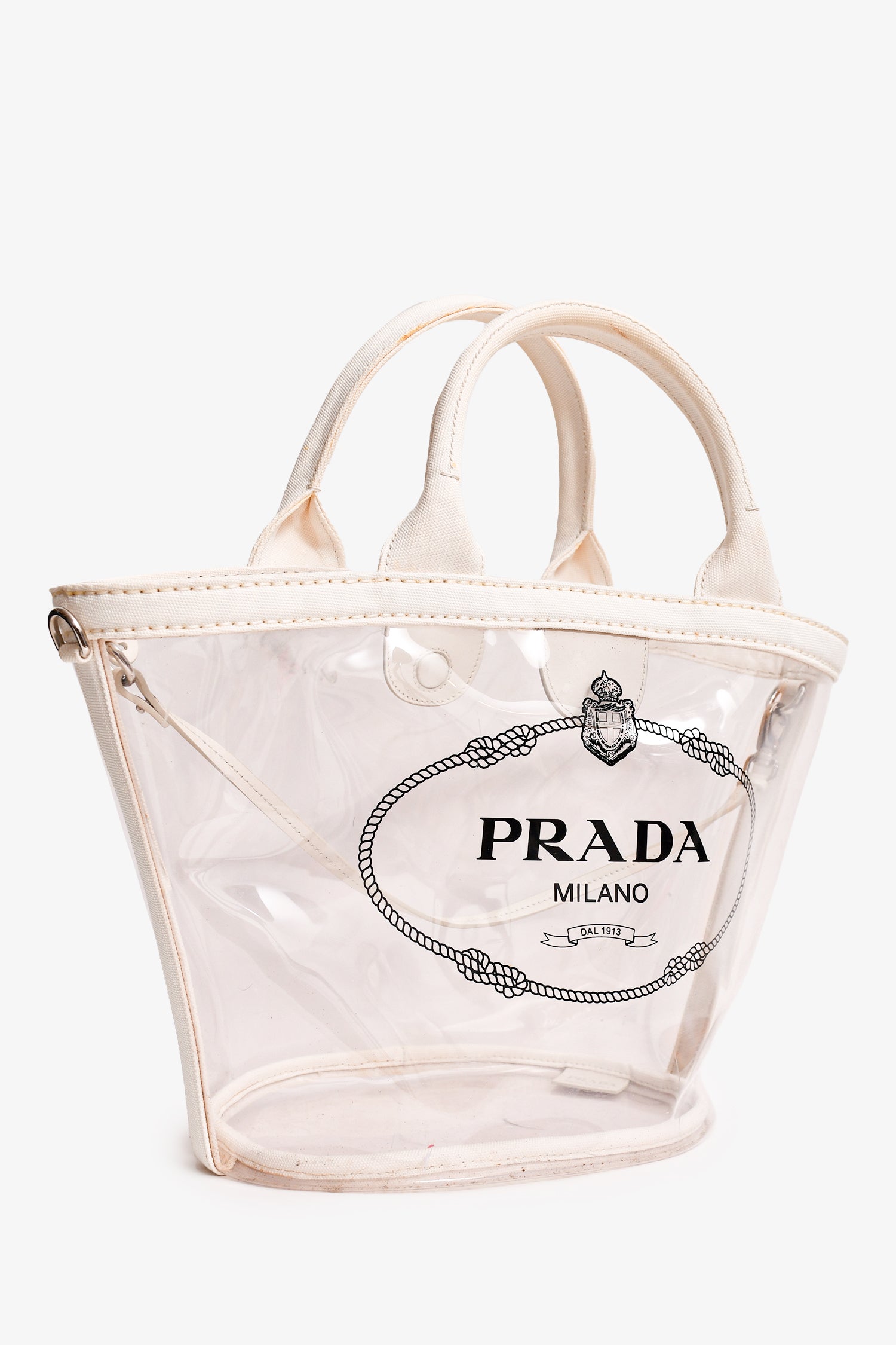 Prada Clear PVC Logo Tote (As Is)