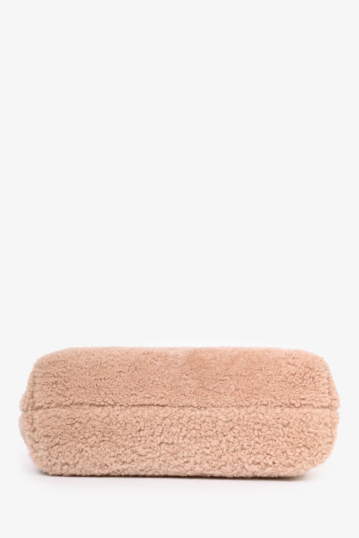 Fendi Pink Shearling Small First Clutch With Strap