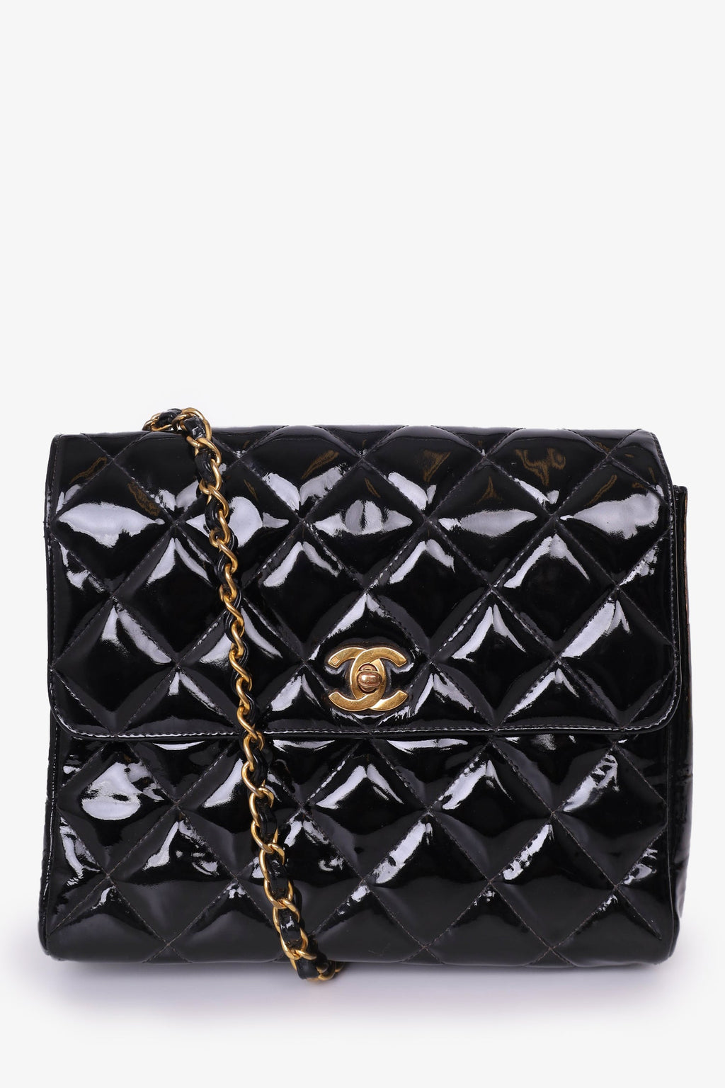 Pre-Loved Chanel™ 1994 Quilted Patent Leather CC Flap Bag