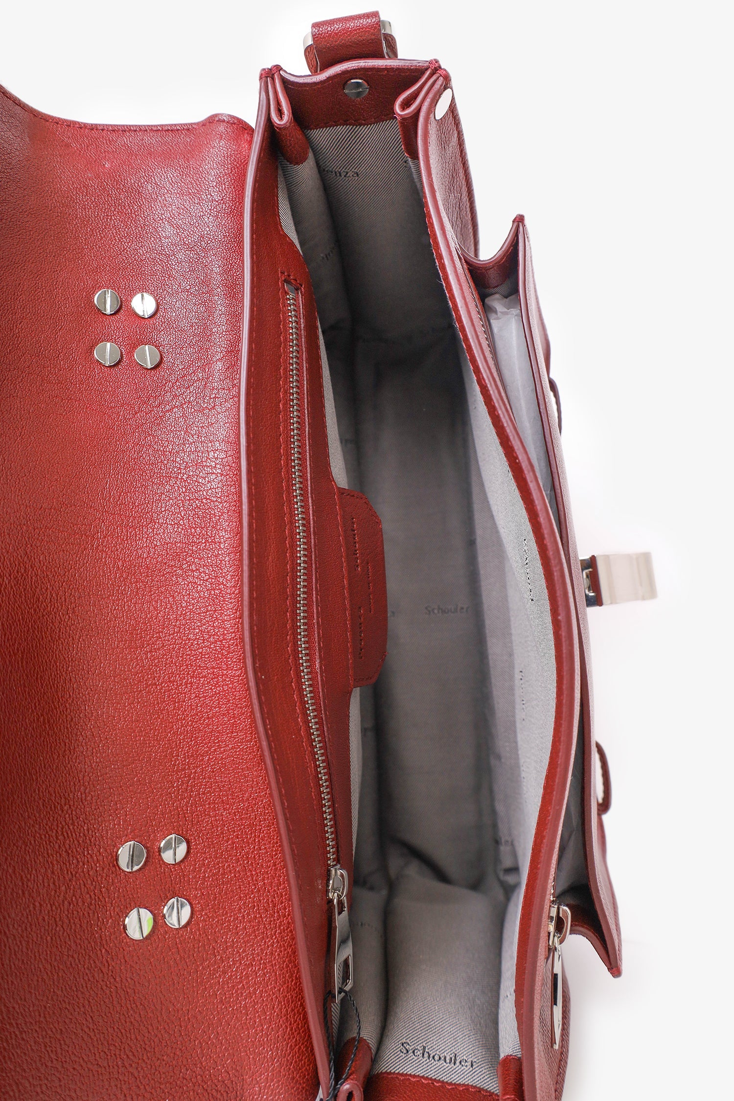 Proenza Schouler Red Leather Ps1 Tiny Shoulder Bag