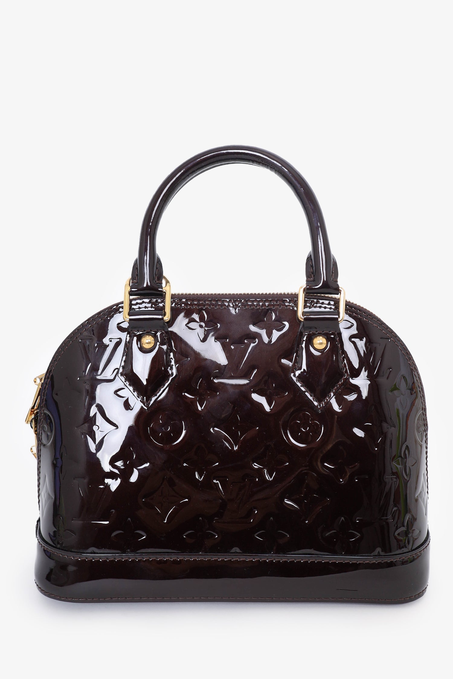Louis Vuitton 2018 Amarante Vernis Alma BB Bag with Strap